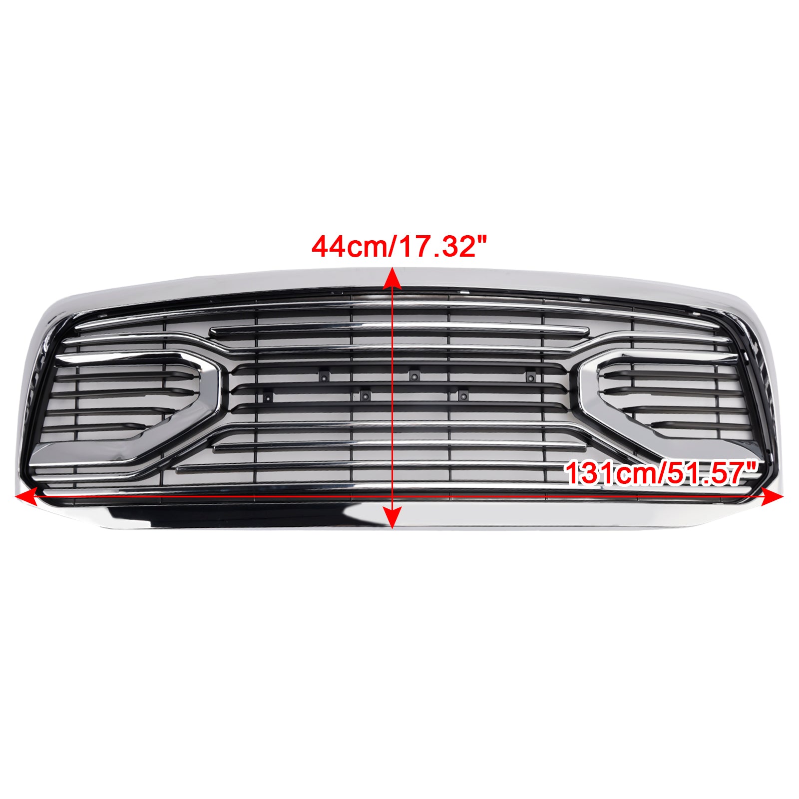 2006-2008 Dodge RAM 1500 Chrome Front Bumper Grill Grille With LED Light