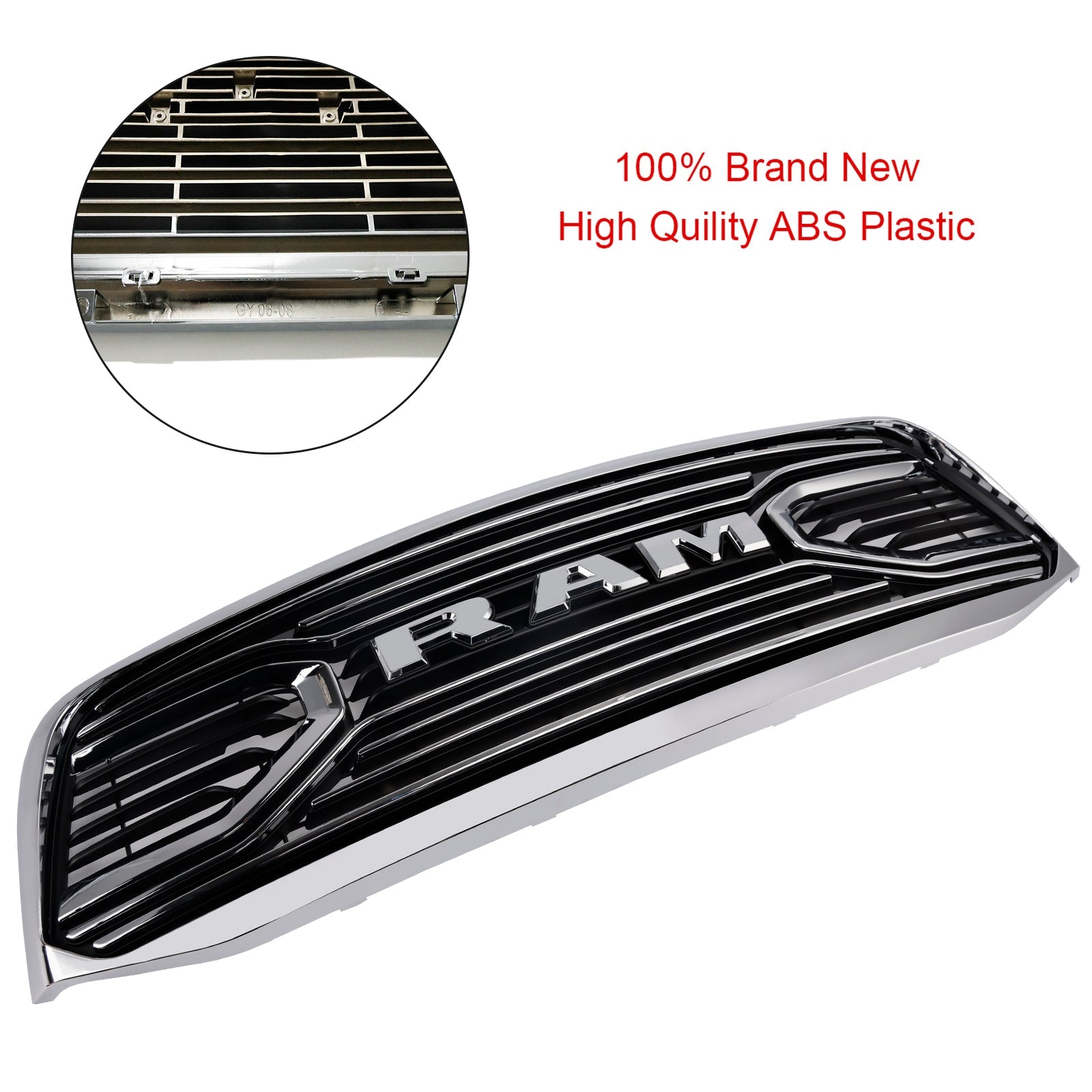 2006-2009 Dodge RAM 2500 Chrome Front Bumper Grill Grille