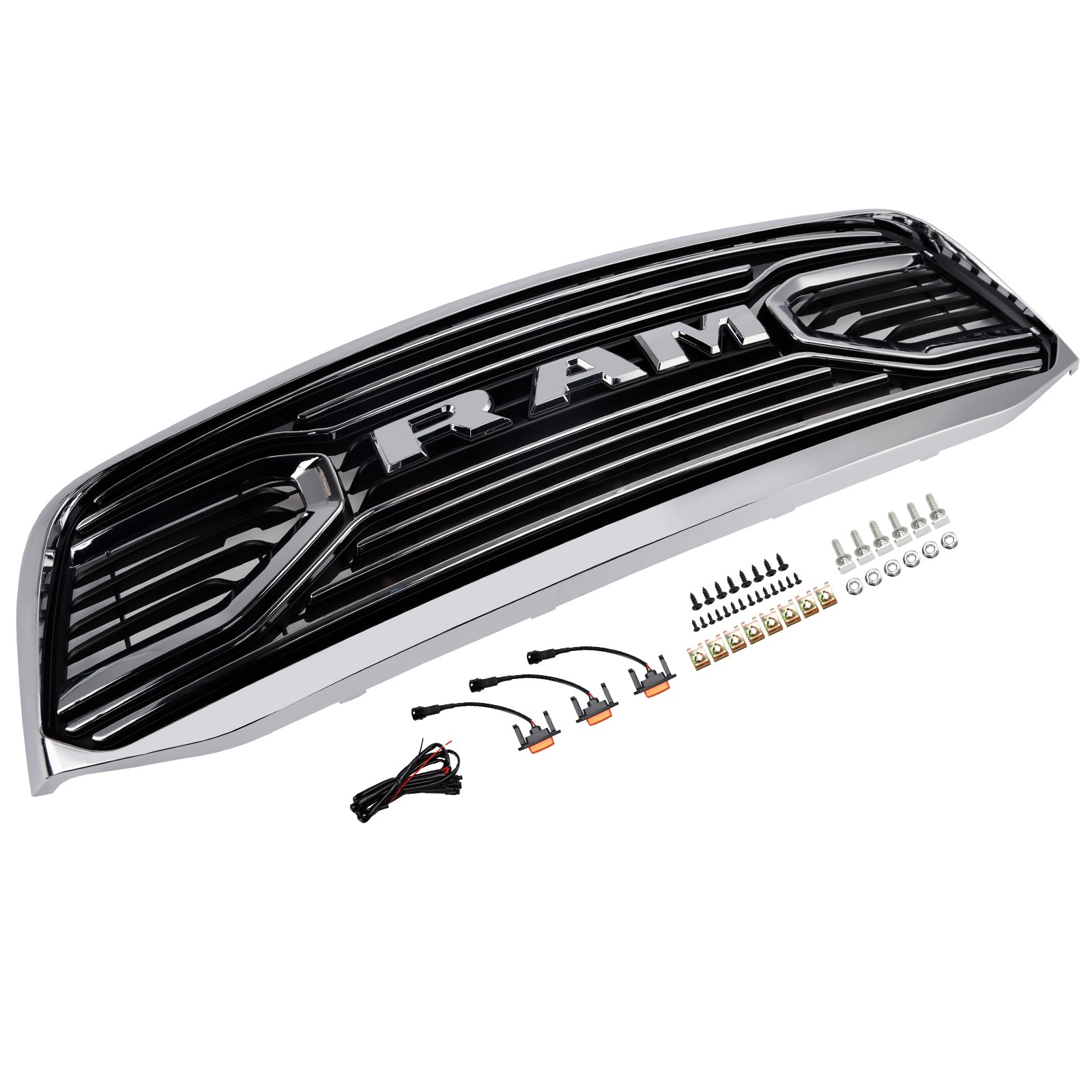Chrome Front Bumper Grill Grille Fit Dodge RAM 1500 2006-2008 RAM 2500 2006-2009