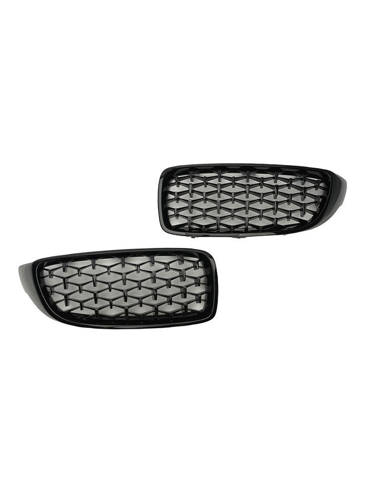 Parrilla superior delantera de diamante para BMW 4 Series F32 F33 F36 F82 14-2018 Gloss Black Generic