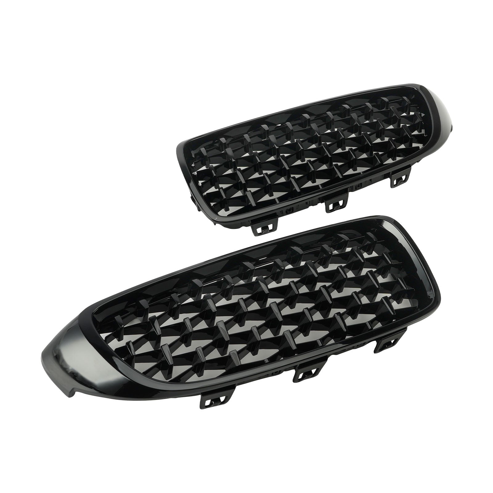 Parrilla superior delantera de diamante para BMW 4 Series F32 F33 F36 F82 14-2018 Gloss Black Generic