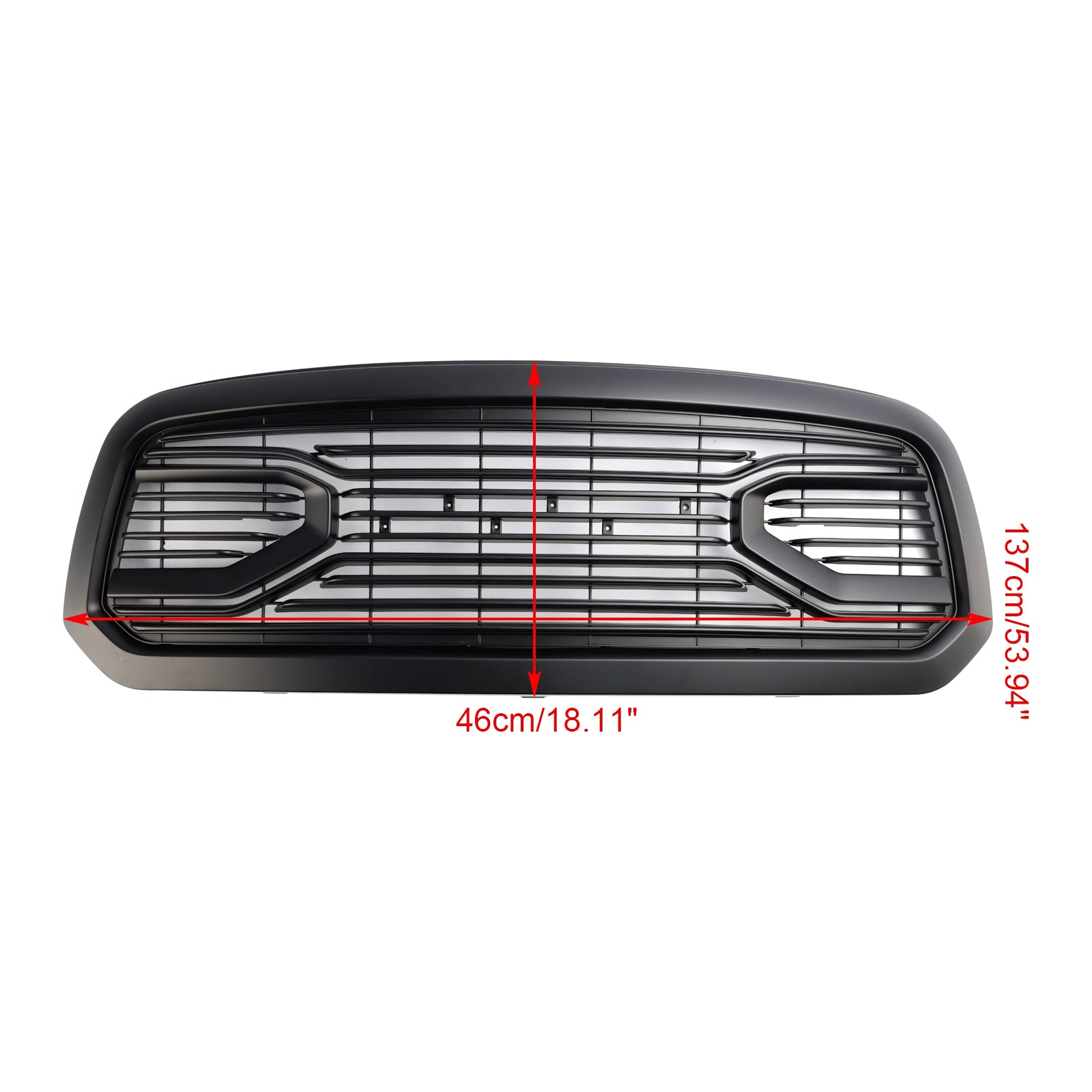Ram 1500 2013-2018 Grill ABS Honeycomb Bumper Grill Mesh Rebel Style BLK W/Light Generic