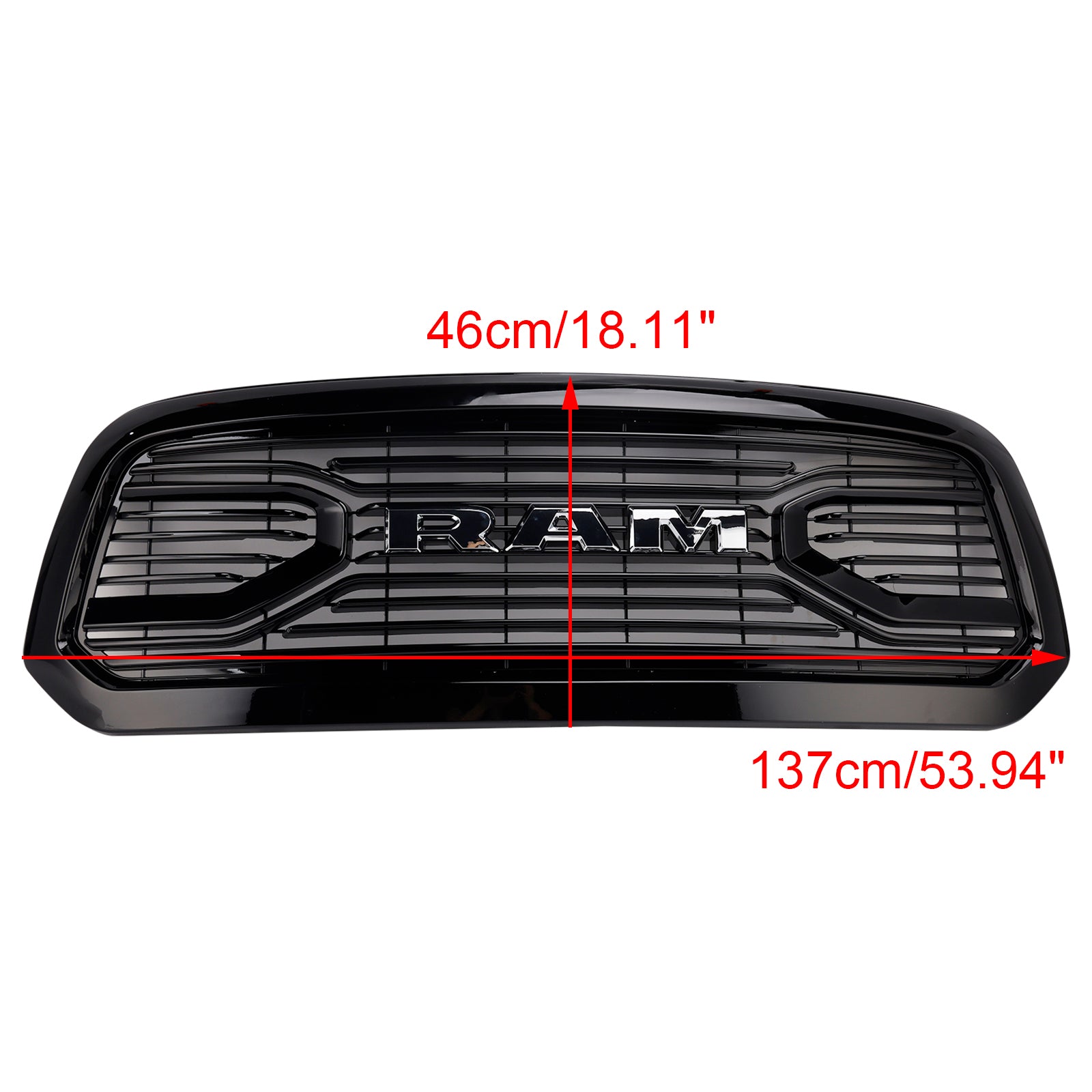 2013-2018 Dodge Ram 1500 Big Horn Style Front Bumper Grill Grille Black