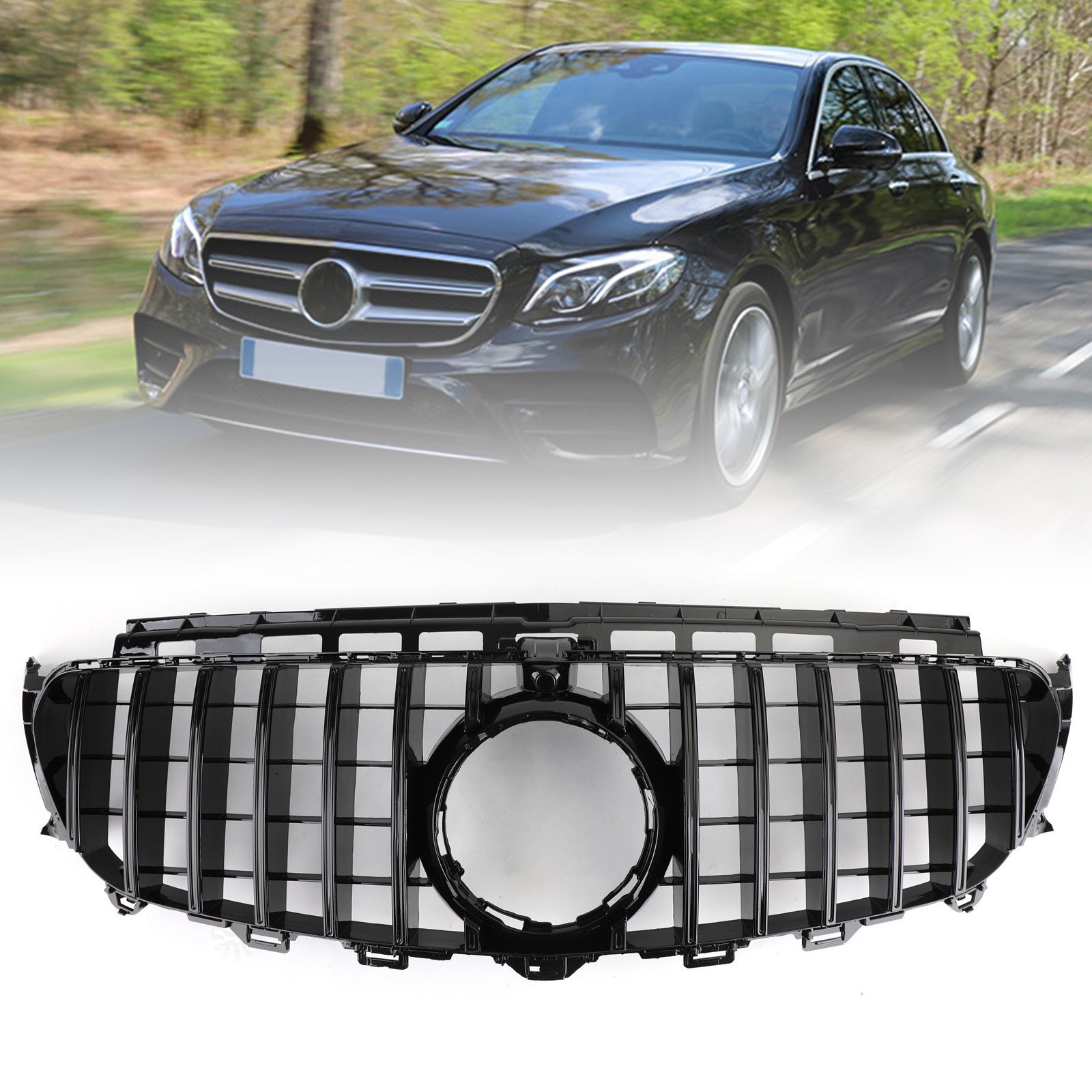 Front Grill Grille W/ CAMERA Fit Mercedes Benz W213 E-Class AMG 2016-2019