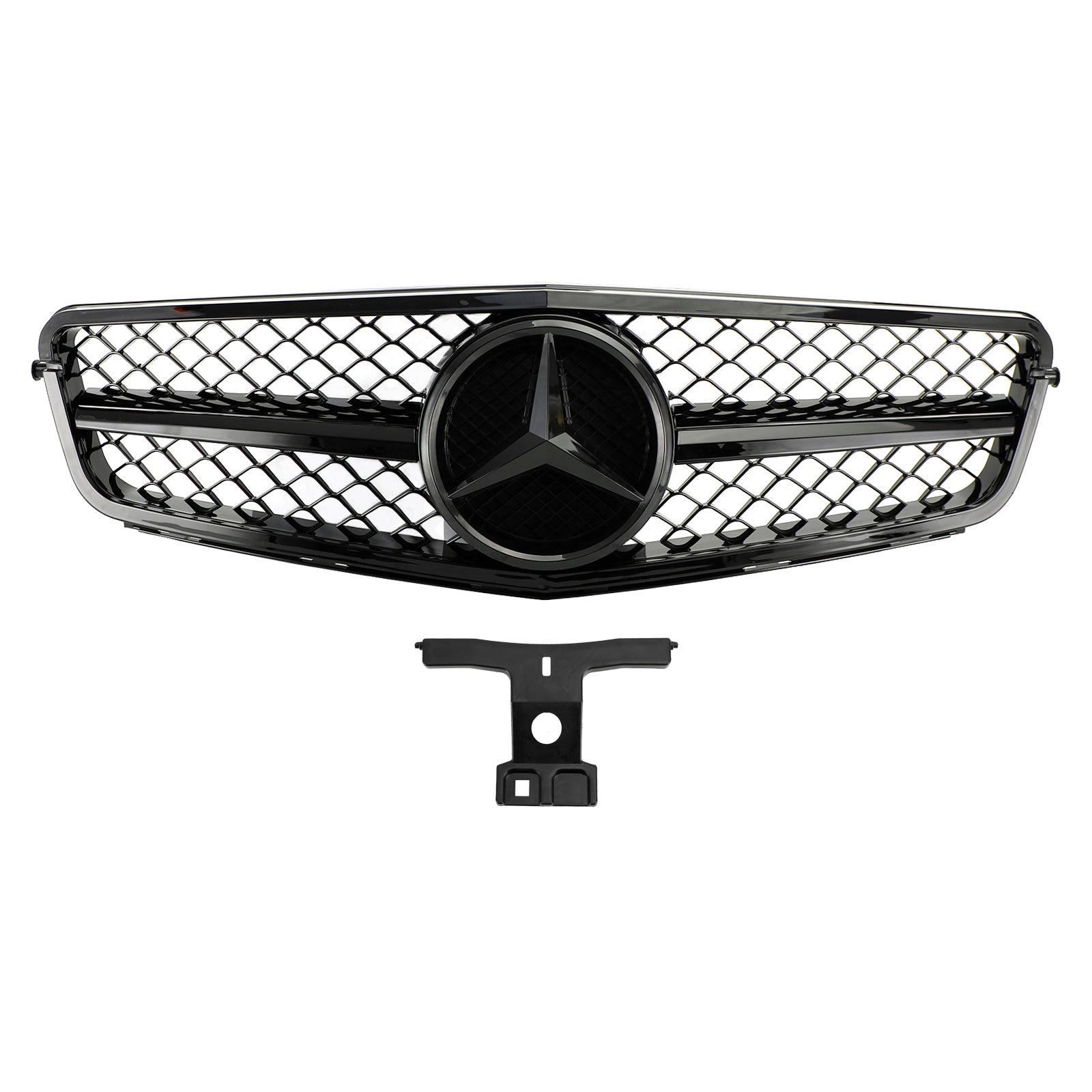 W204 C-Class 2008-2014 Benz Front Bumper Grill Replacement Grille Black Radiator Generic