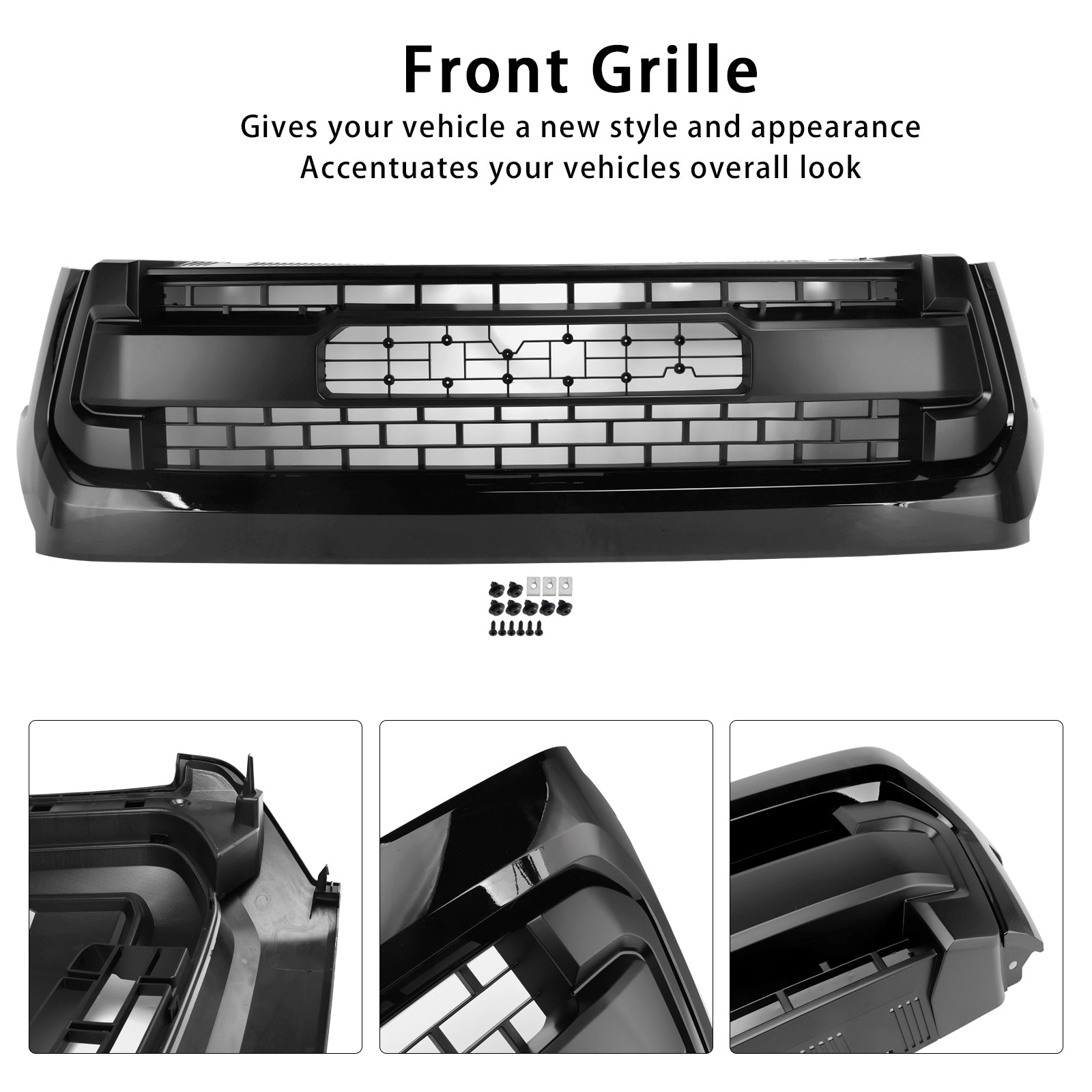 2014-2018 Tundra Honeycomb Toyota Grill Grille Replacement TRD PRO Black Generic
