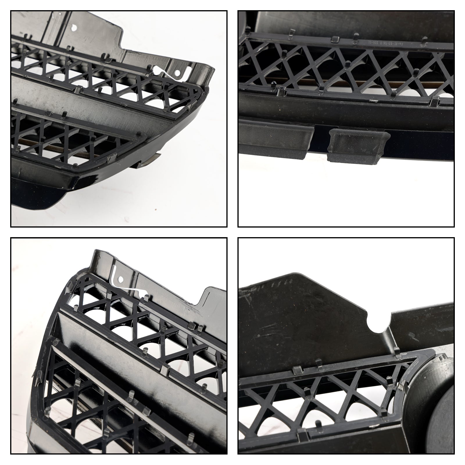 Mercedes R230 SL500 SL600 2003-2006 Front Upper Grille Grill 1 Fin Star Black