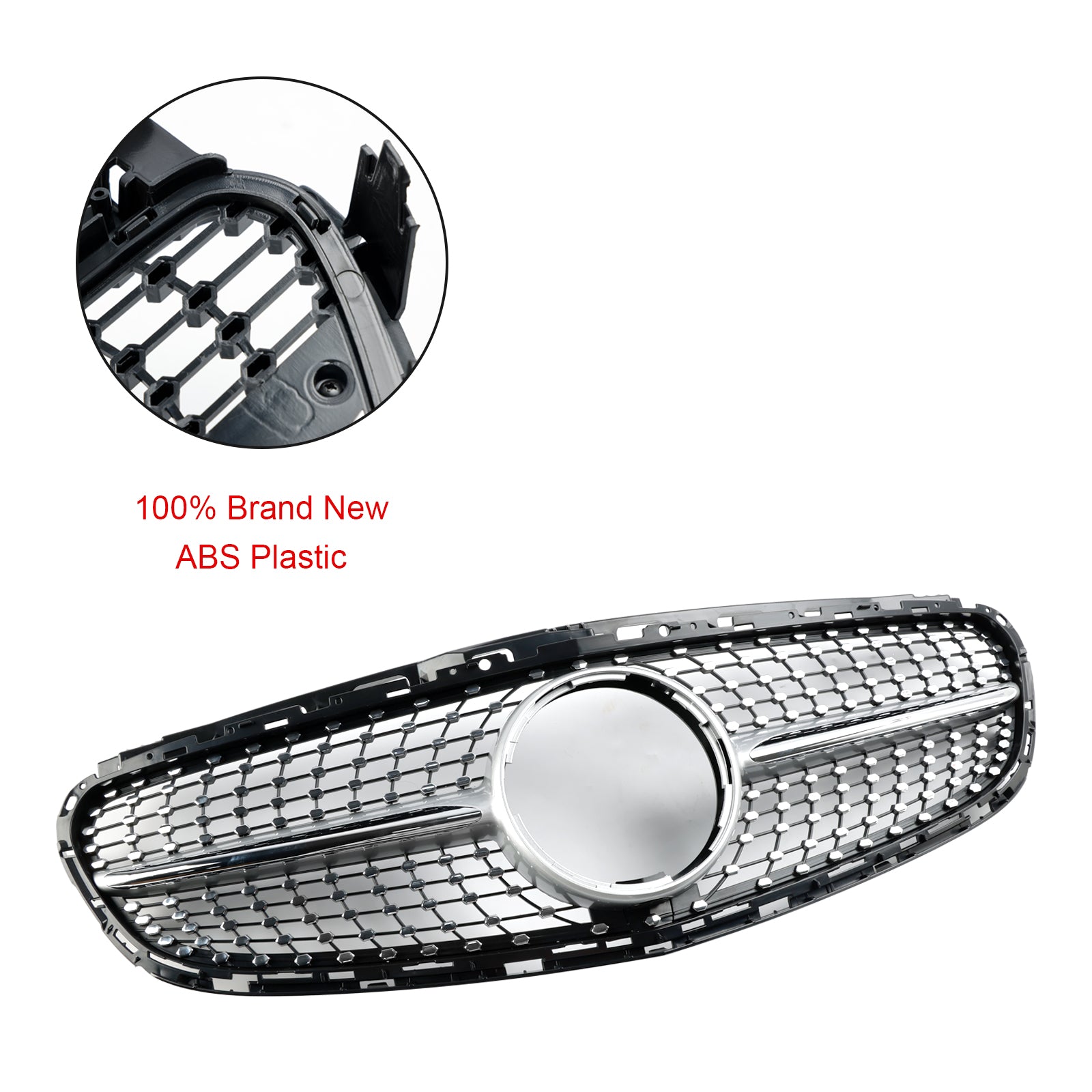 Diamond Front Bumper Grille Grill Fit Mercedes E-Class W212 2013-2016 Facelift