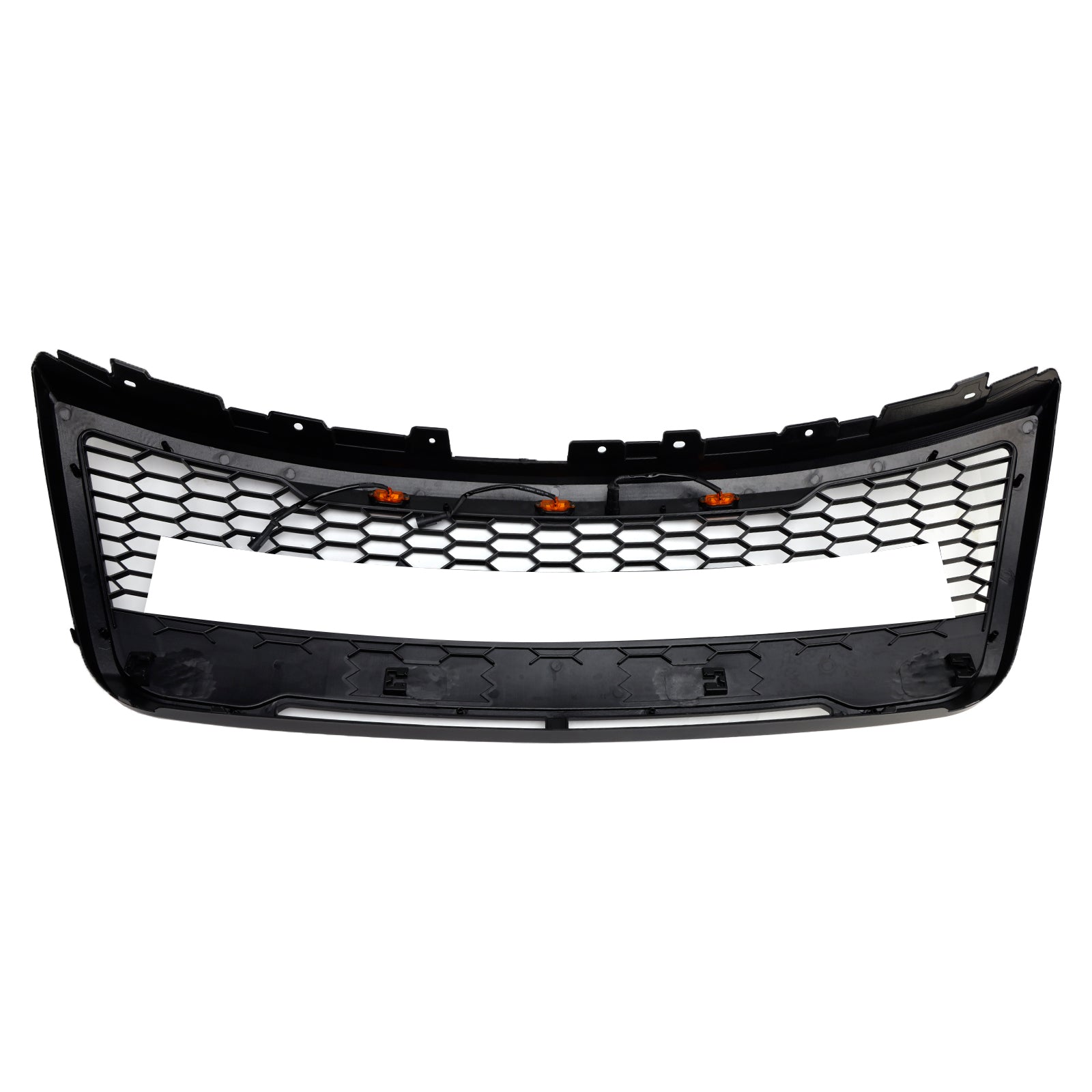 2012-2015 Ford Explorer With Lights Grey Front Upper Bumper Grill Grille