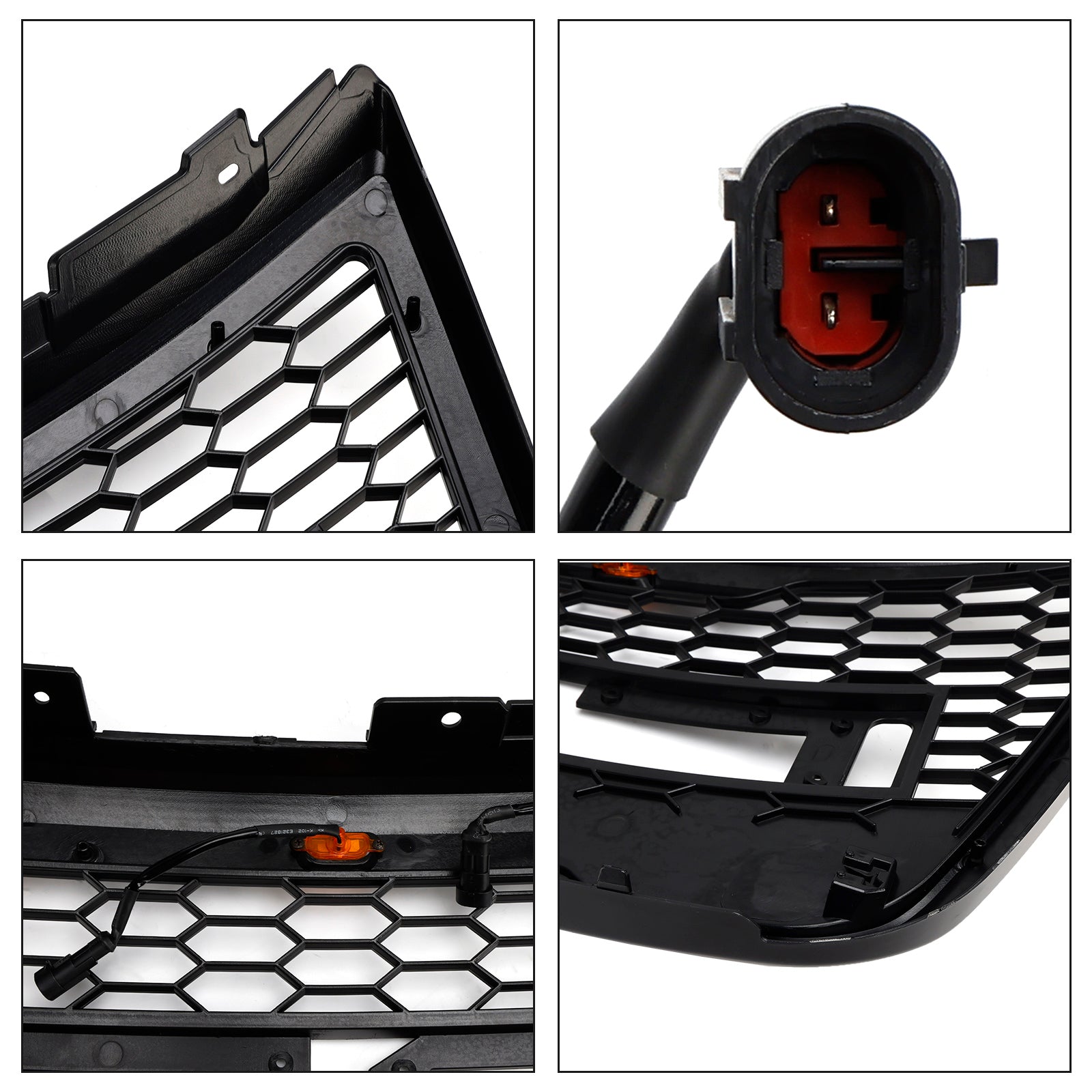 2012-2015 Ford Explorer With Lights Grey Front Upper Bumper Grill Grille