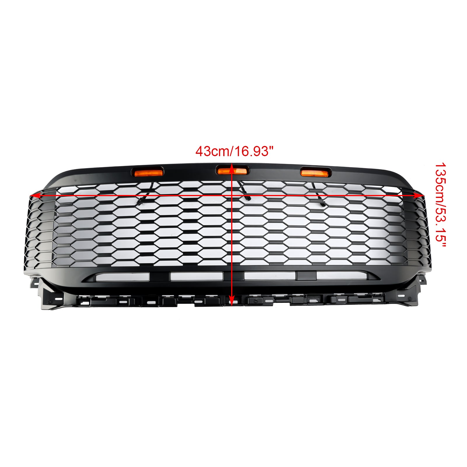 Replacement ABS Front Bumper Grill Grille Fit Ford F150 2021-2023 Raptor W/ LED Without Camera Housing