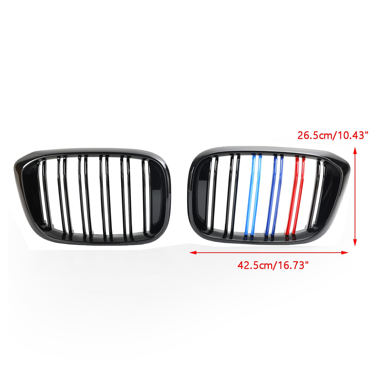 2PCS M-Color 키드니 그릴 그릴 51138469959 BMW G01 X3 G02 X4 광택 블랙 제네릭에 적합