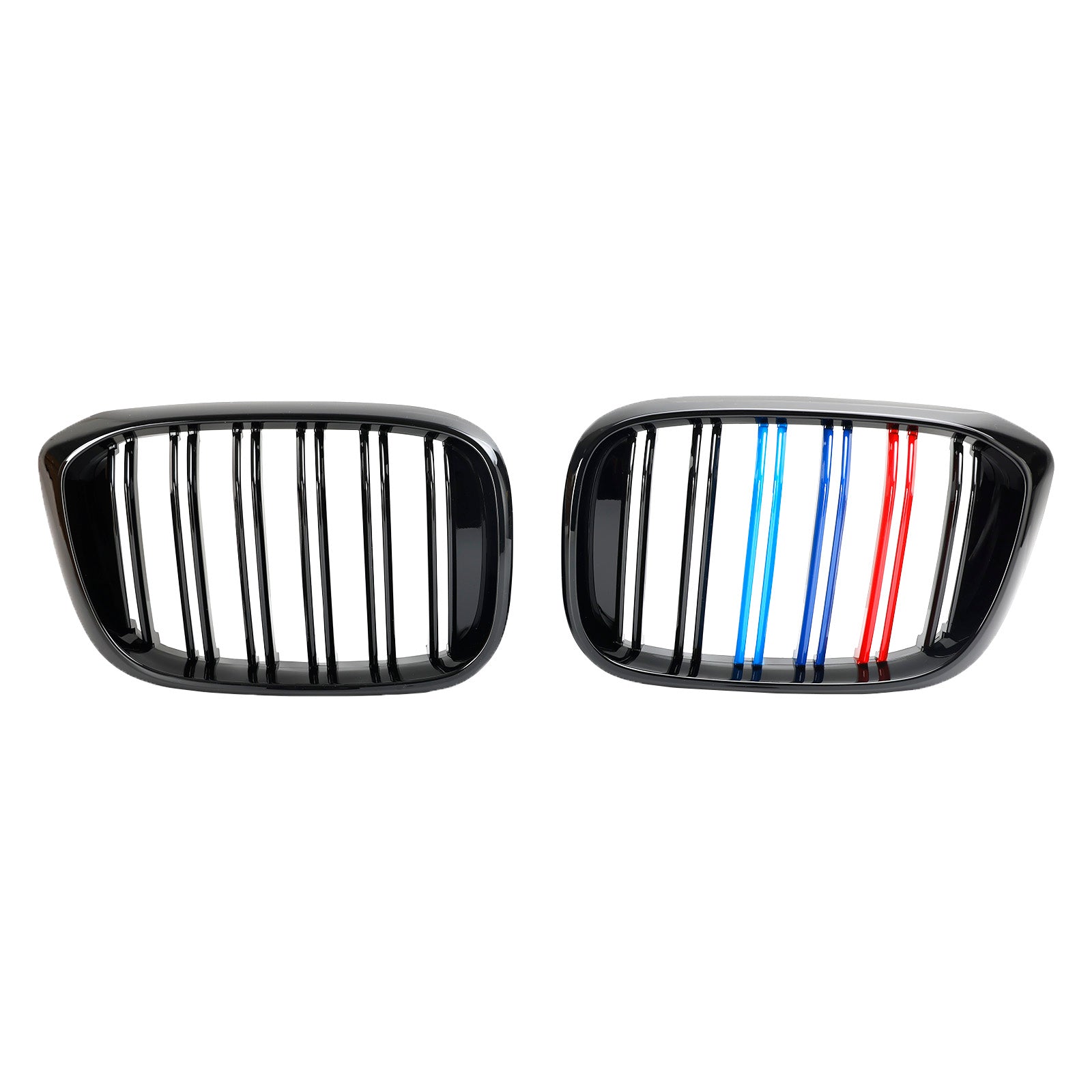 2PCS M-Color 키드니 그릴 그릴 51138469959 BMW G01 X3 G02 X4 광택 블랙 제네릭에 적합
