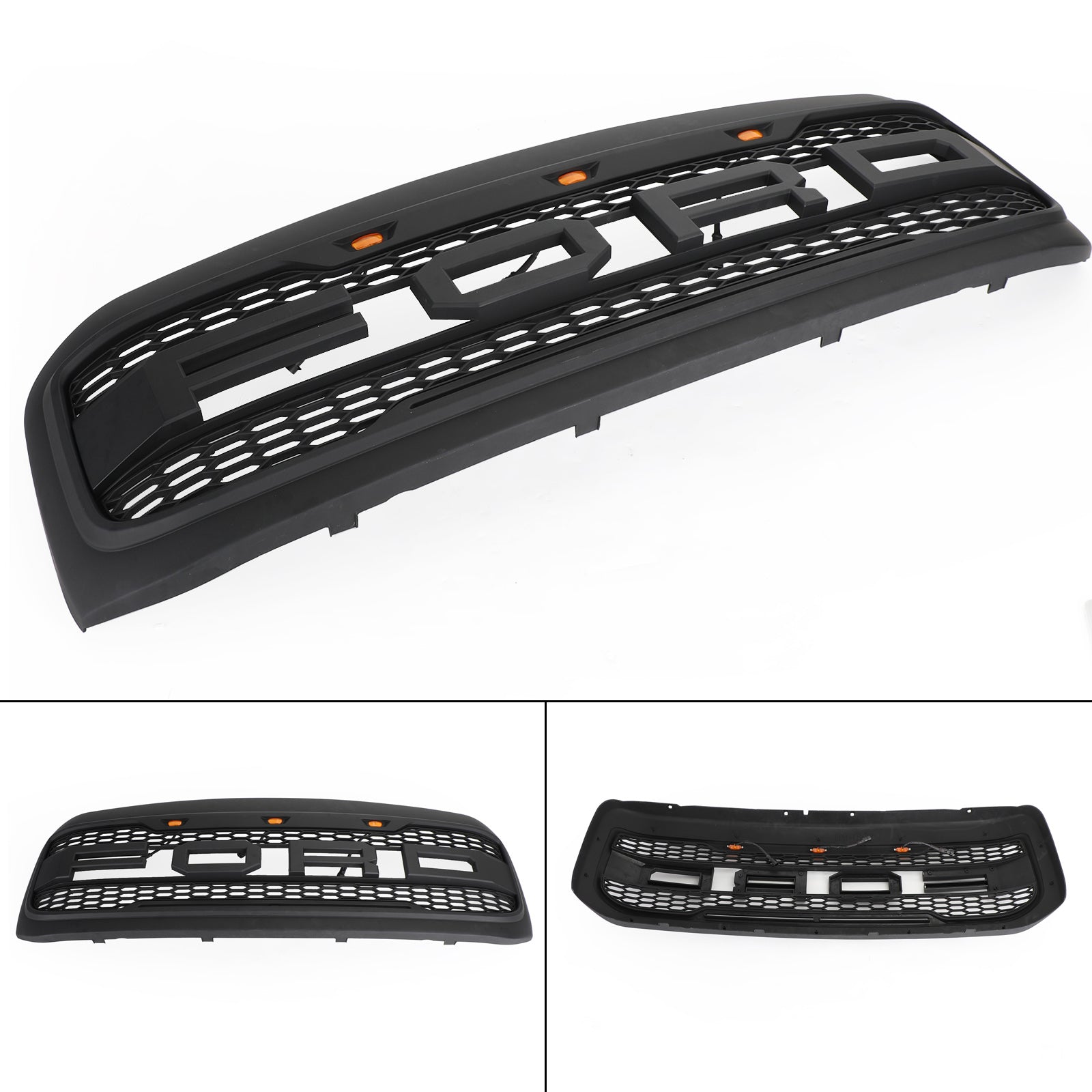 Raptor Style Grille Fit Ford F250 F350 F450 F550 1999-2004 Super Duty Black