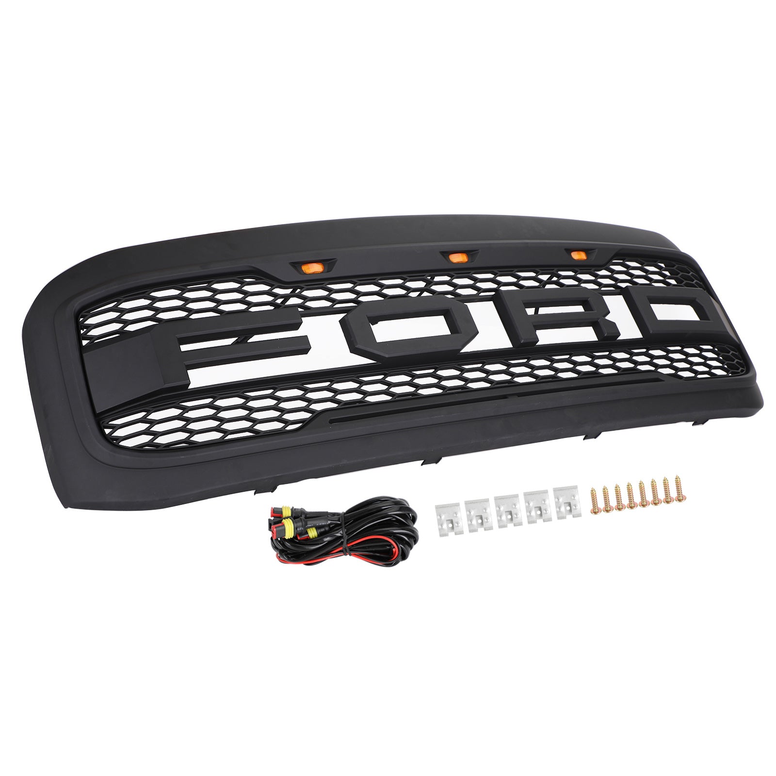 Raptor Style Grille Fit Ford F250 F350 F450 F550 1999-2004 Super Duty Black