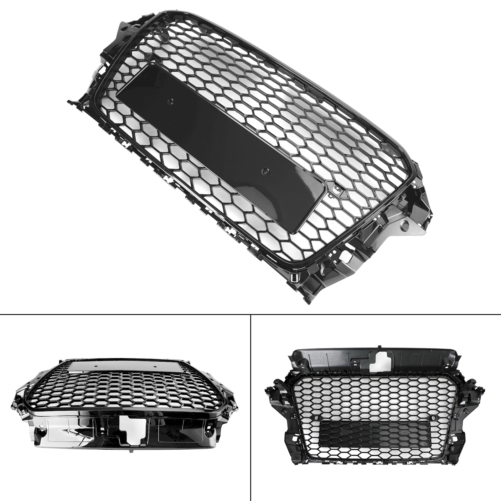 2013-2016 Audi A3 S3 Honeycomb RS3 Style Front Hood Bumper Grill Replacement Generic