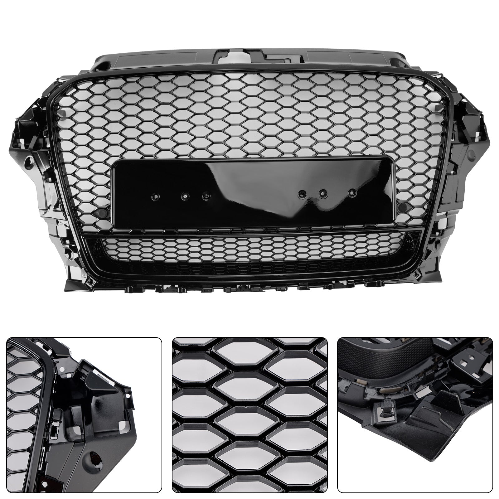 2013-2016 Audi A3 S3 W/Quattro RS3 Style Front Henycomb Bumper Grill Grille