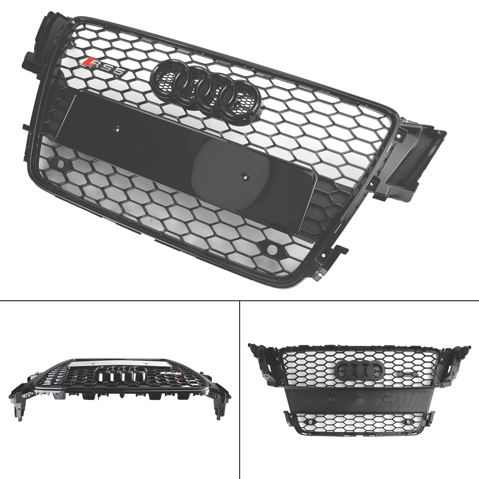 AUDI A5 S5 B8 2008-2012 RS5 Style Hood Henycomb Sport mesh Grille Grill