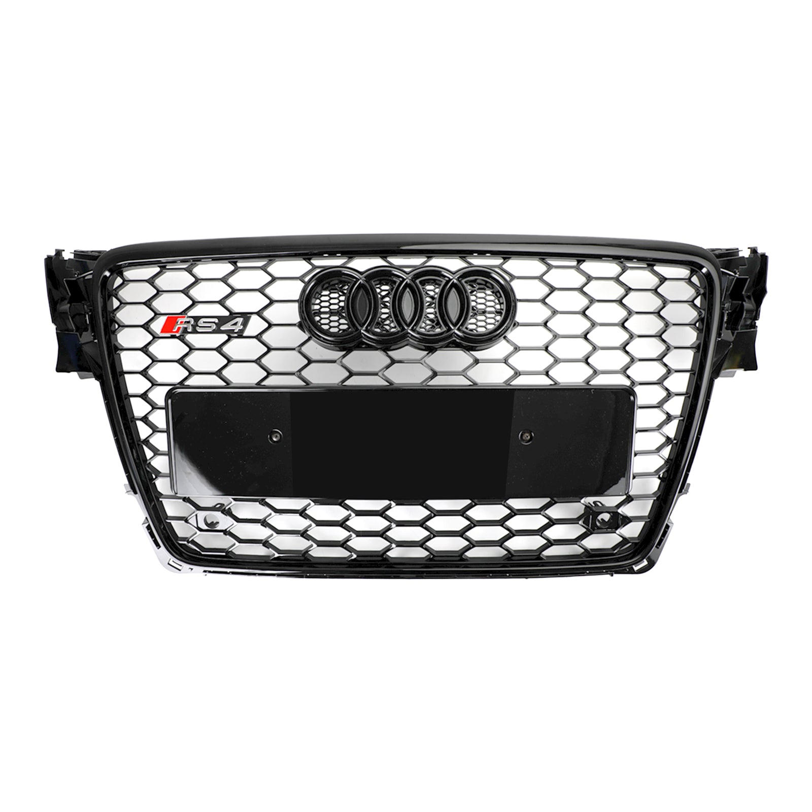 2009-2012 Audi A4/S4 Sline B8 Grill Replacement RS4 Style Honeycomb Sport Mesh Hex Grille Black Generic