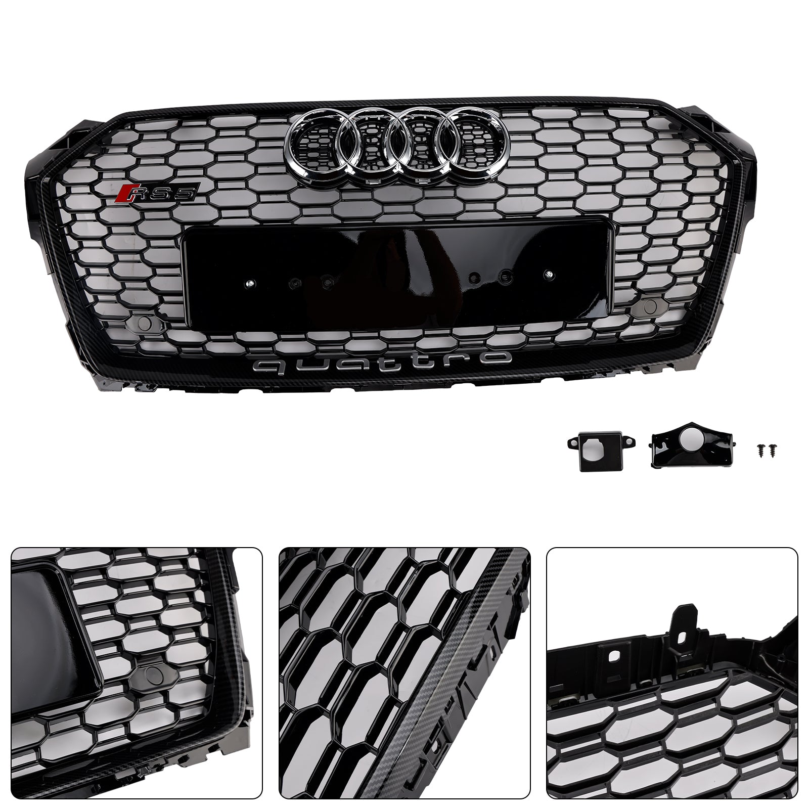 2017-2019 Audi A5 S5 B9 RS5 Style Sport Front Honeycomb Grill Grille