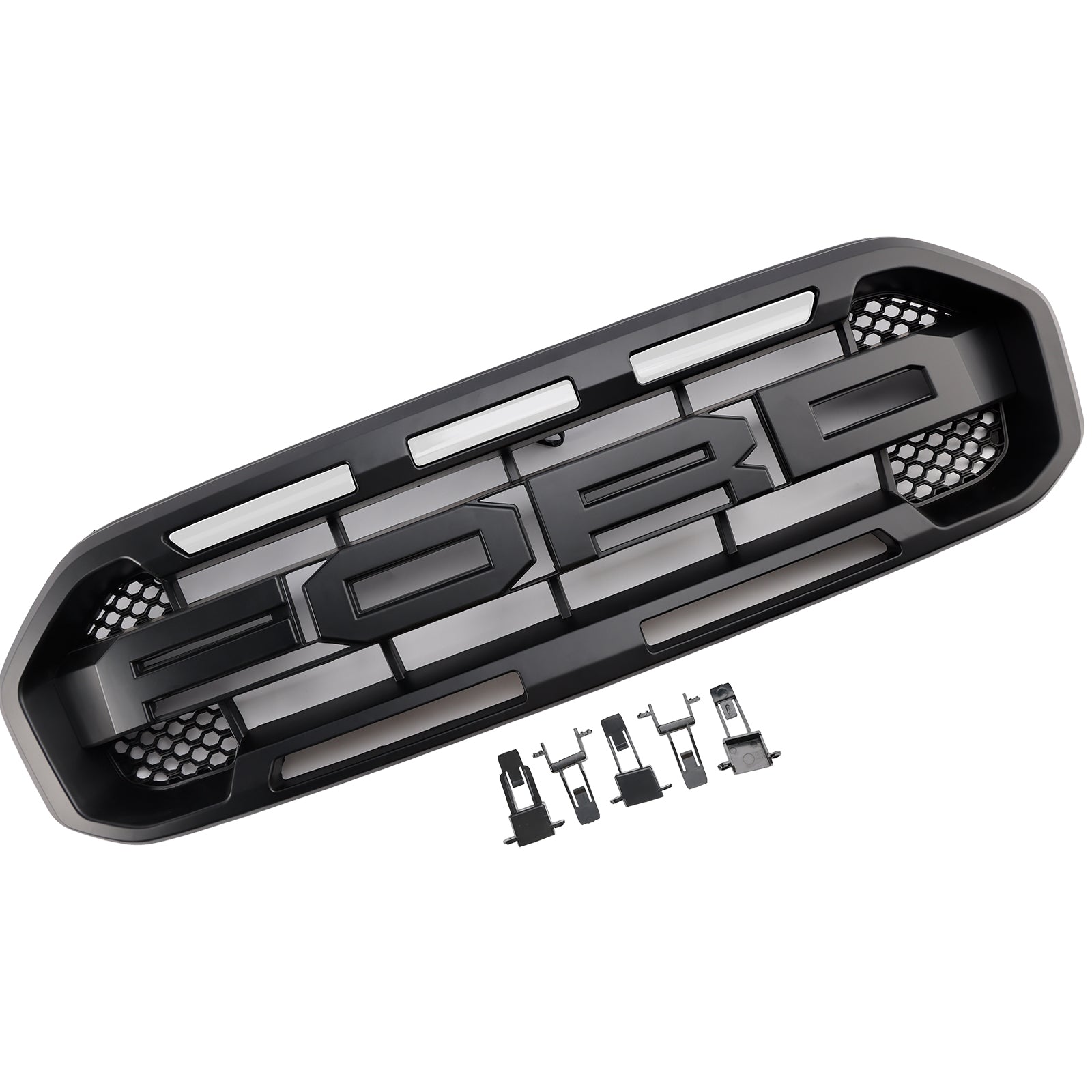 Raptor Style Front Bumper Grill Grille Fit Ford Ranger 2019-2023 Black