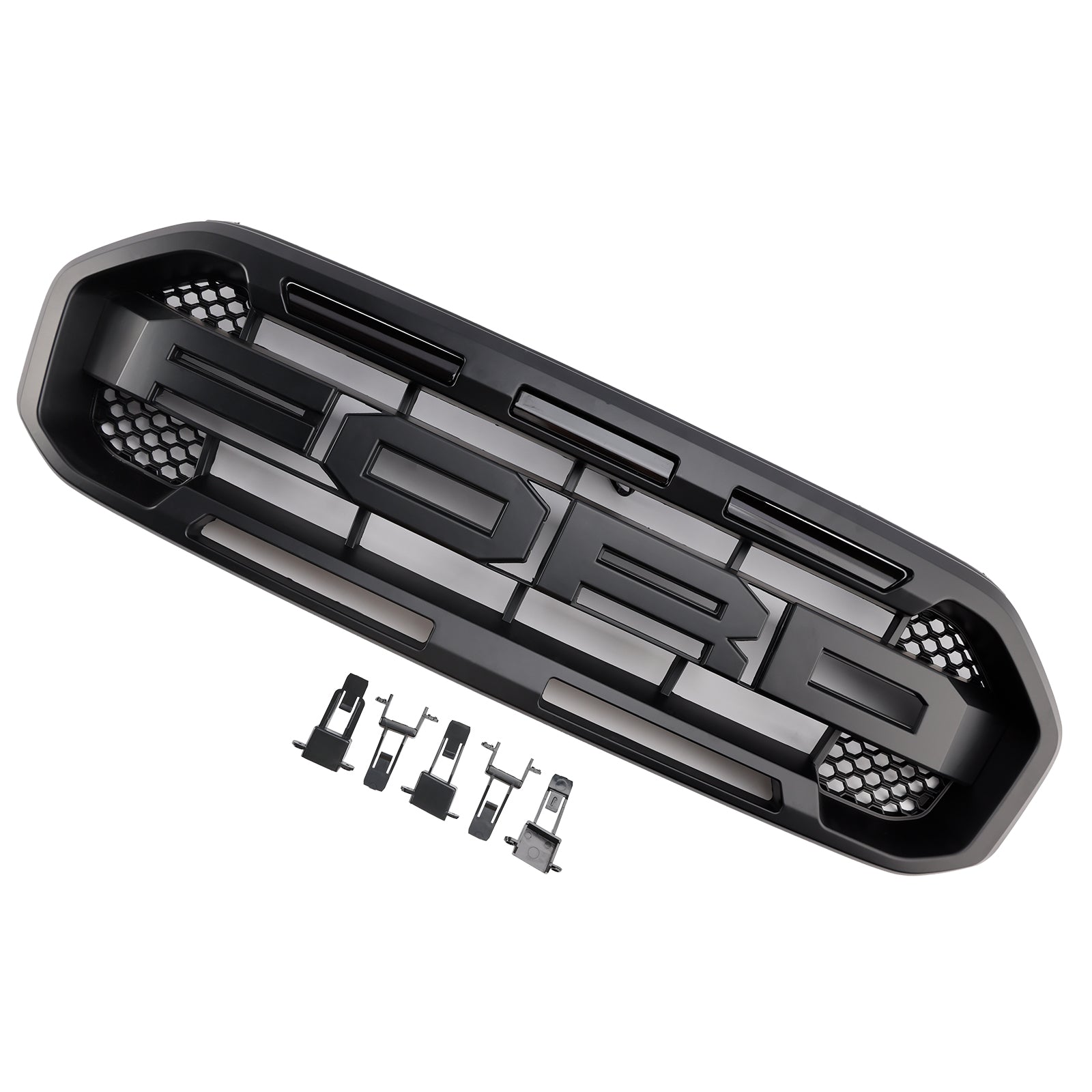 Black Raptor Style Front Bumper Grill Grille Fit Ford Ranger 2019-2023