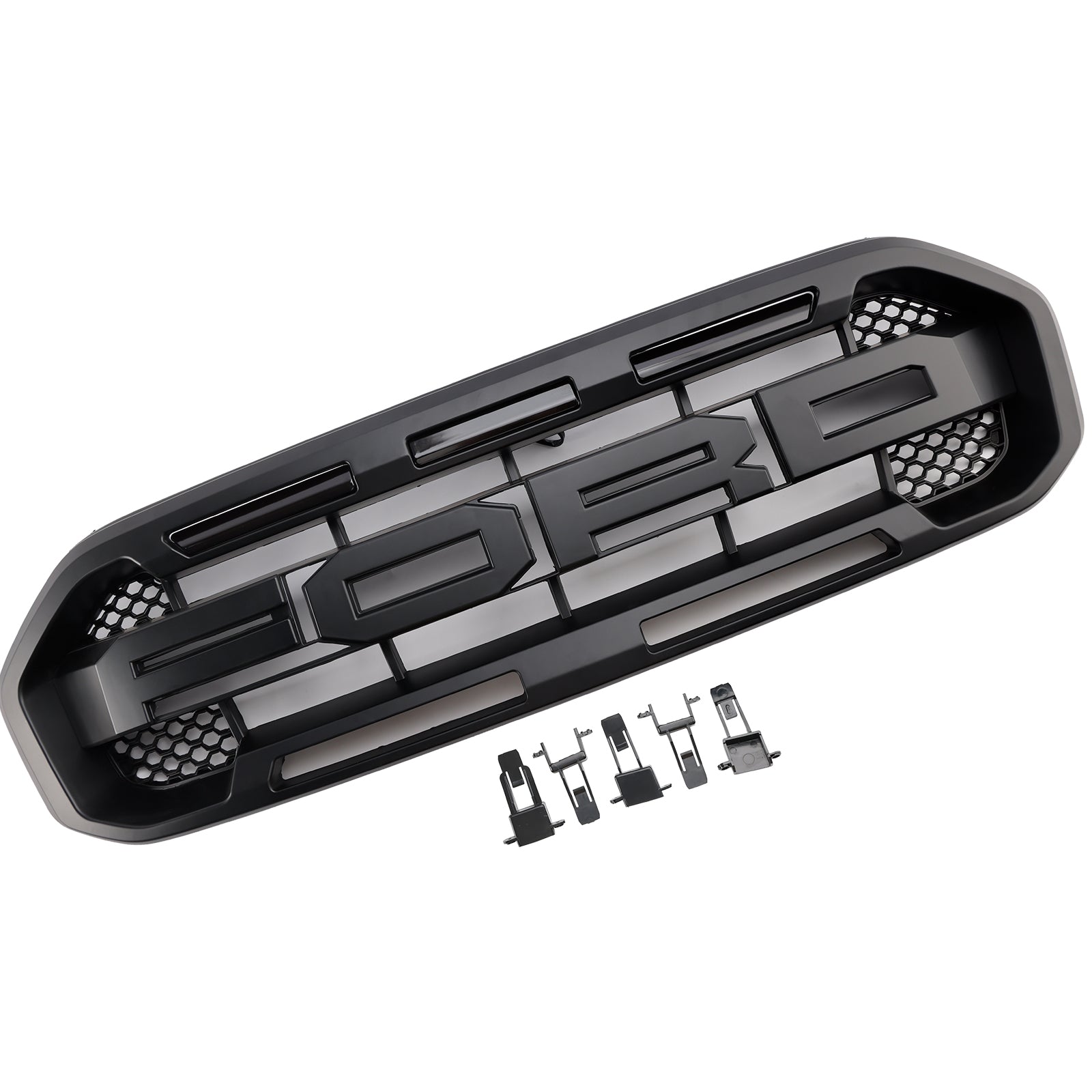 Black Raptor Style Front Bumper Grill Grille Fit Ford Ranger 2019-2023