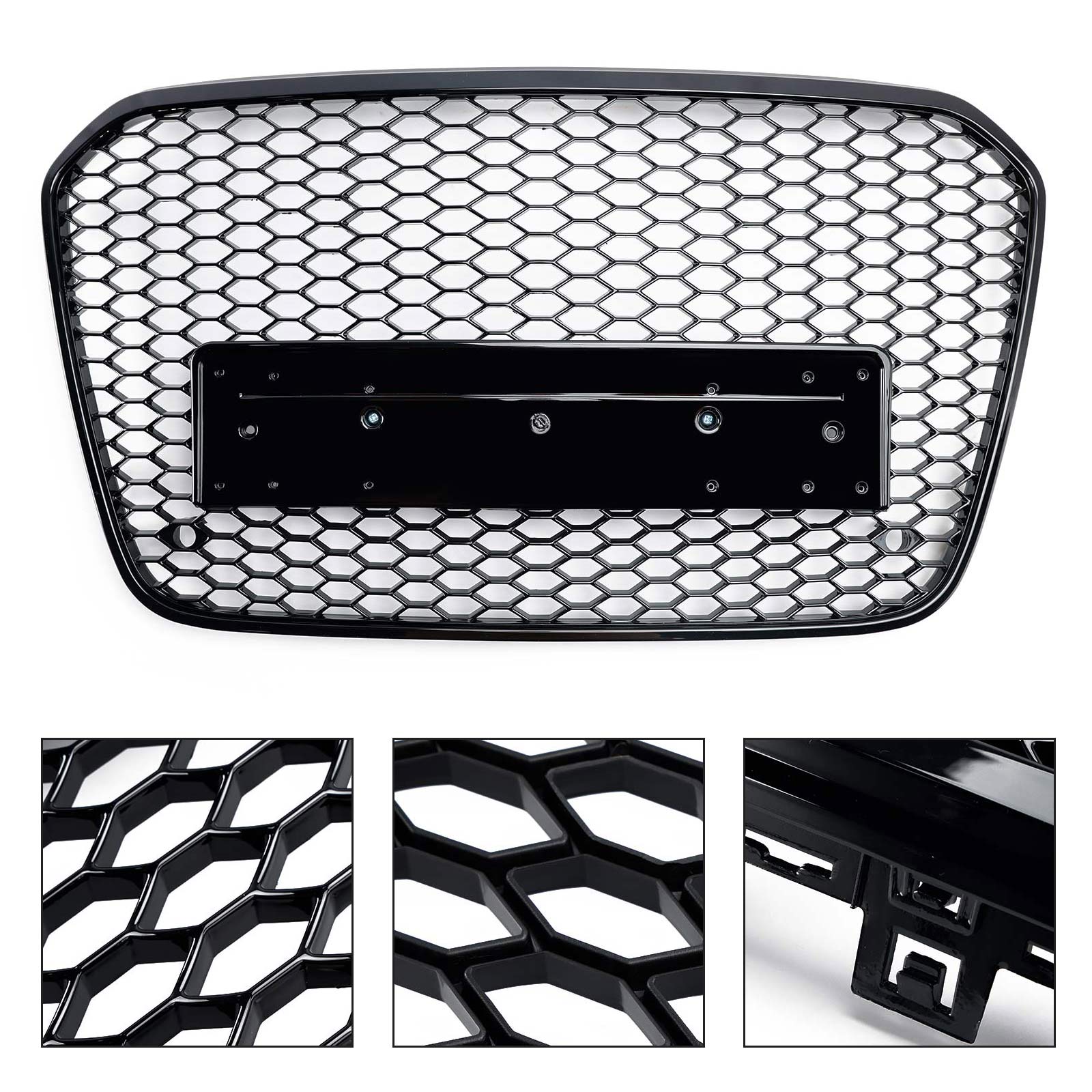 2012 2013 2014 2015 Audi A6 C7 S6 RS6 Style Honeycomb Front Bumper Grille Grill