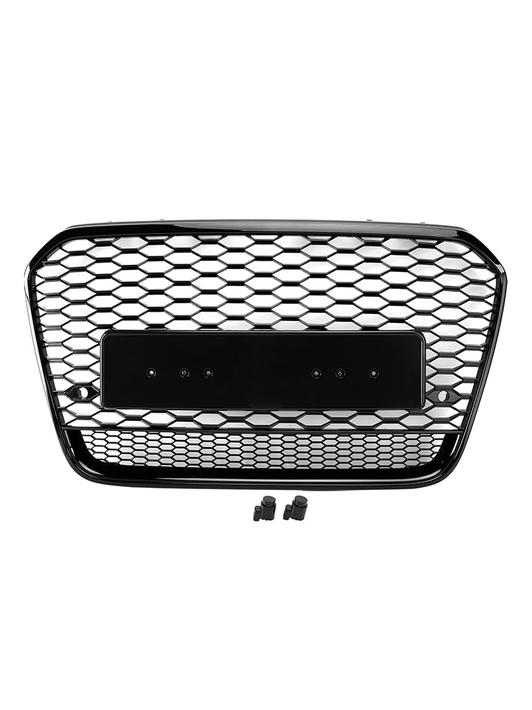 RS6 Style Front Mesh Honeycomb Grill Grille Fit Audi A6 S6 C7 2012-2015