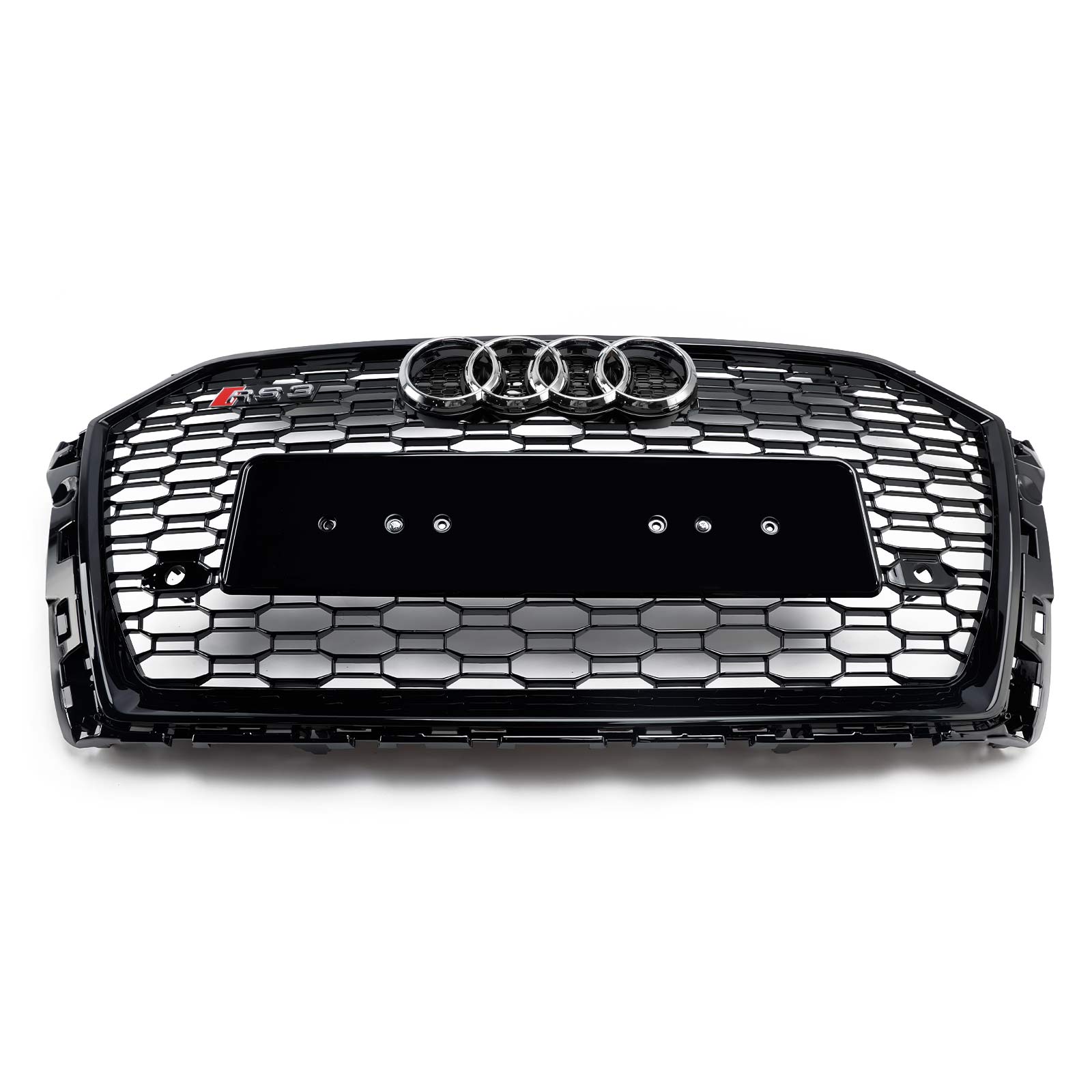 2017 2018 2019 Audi A3 8V RS3 Style Honeycomb Mesh Front Bumper Grille Black