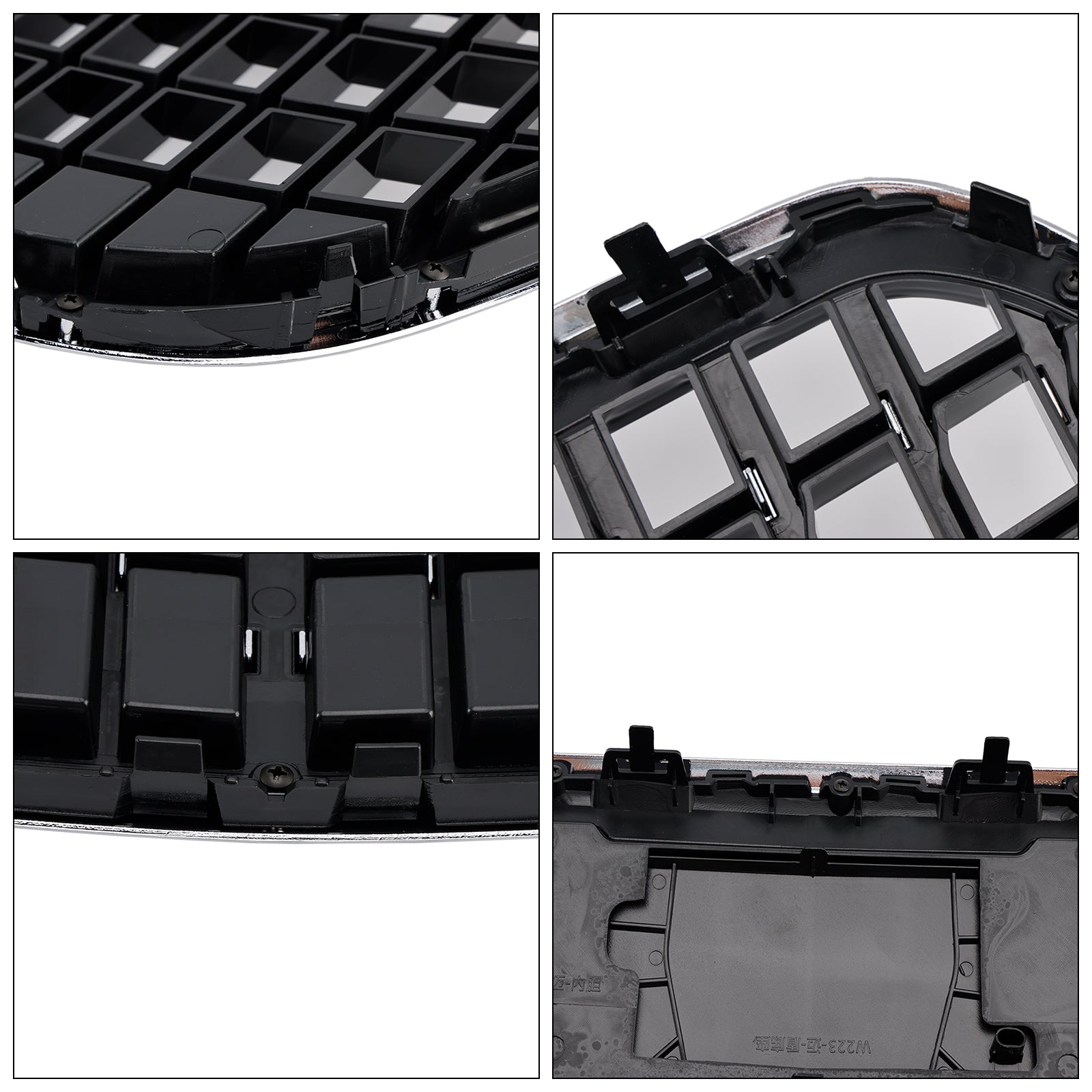 2021-2023 Mercedes Benz S Class W223 S480 S580 S680 + Chrome Front Bumper Grille Grill with ACC