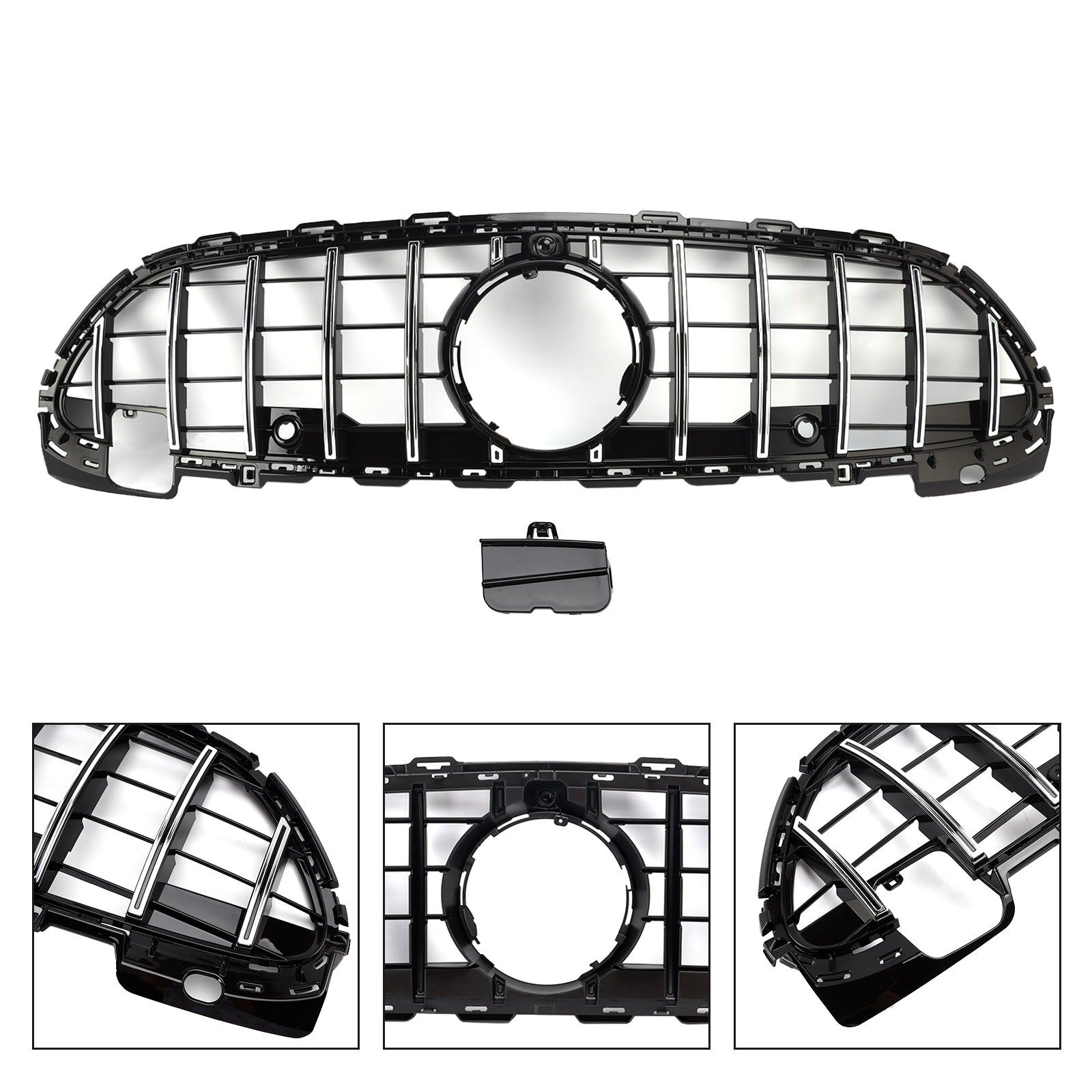 Mercedes Benz W206 2022-2023 GTR Style Front Bumper Grille Grill W/Camera