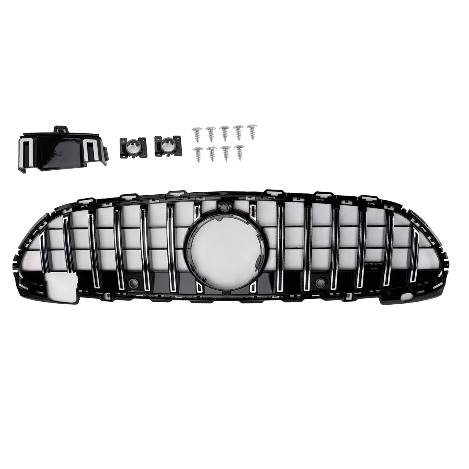 2022-2023 Mercedes Benz W206 W/Camera GT-R Style Front Bumper Grille Grill