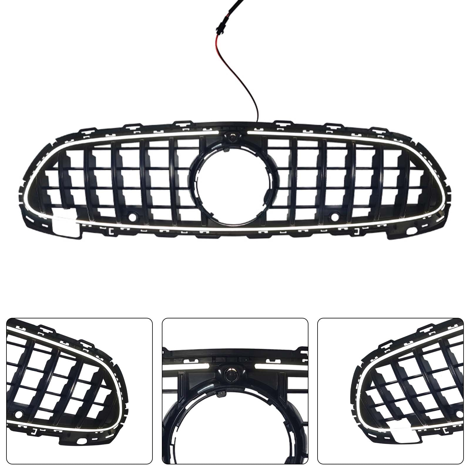 2022-2026 Fit Mercedes Benz W206 W/Camera GTR-Style Front Bumper Grille Grill