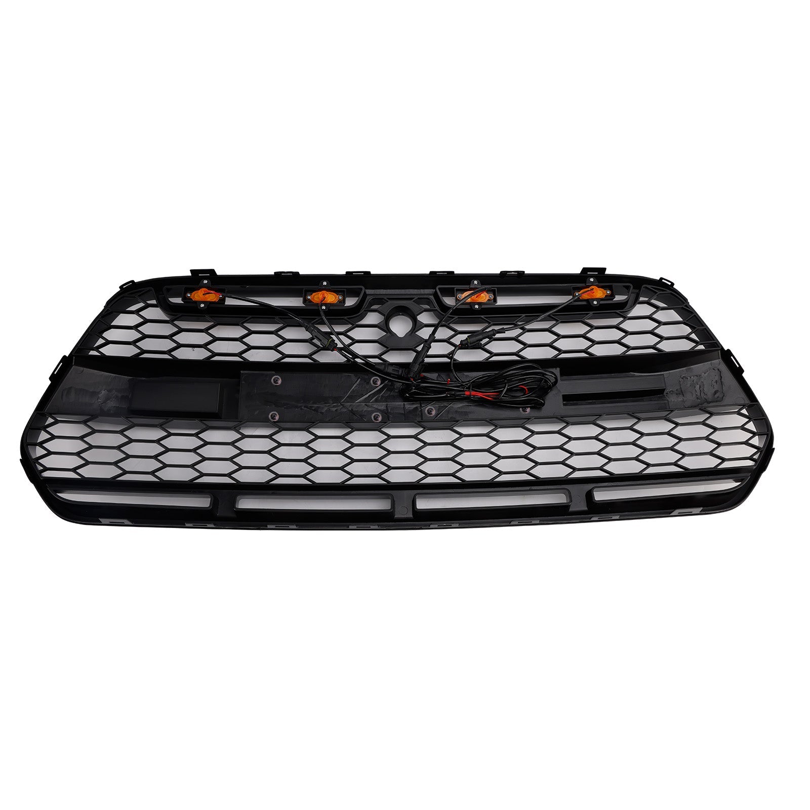 2015-2018 Ford Transit MK8 Raptor W/LED Gloss Black Front Bumper Grille Grill