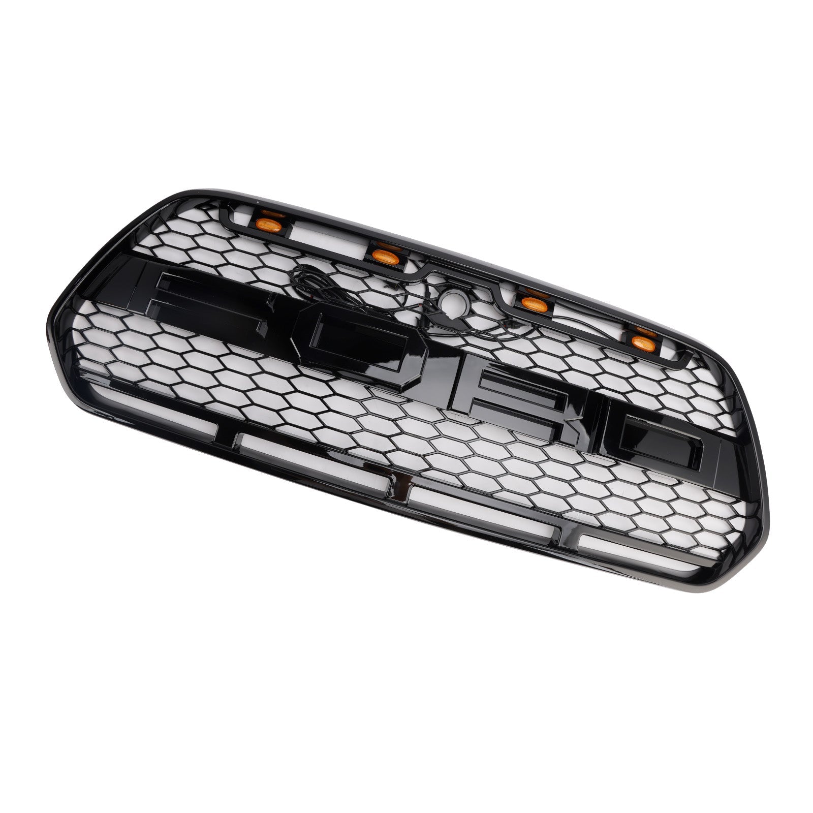 2015-2018 Ford Transit MK8 Raptor W/LED Gloss Black Front Bumper Grille Grill