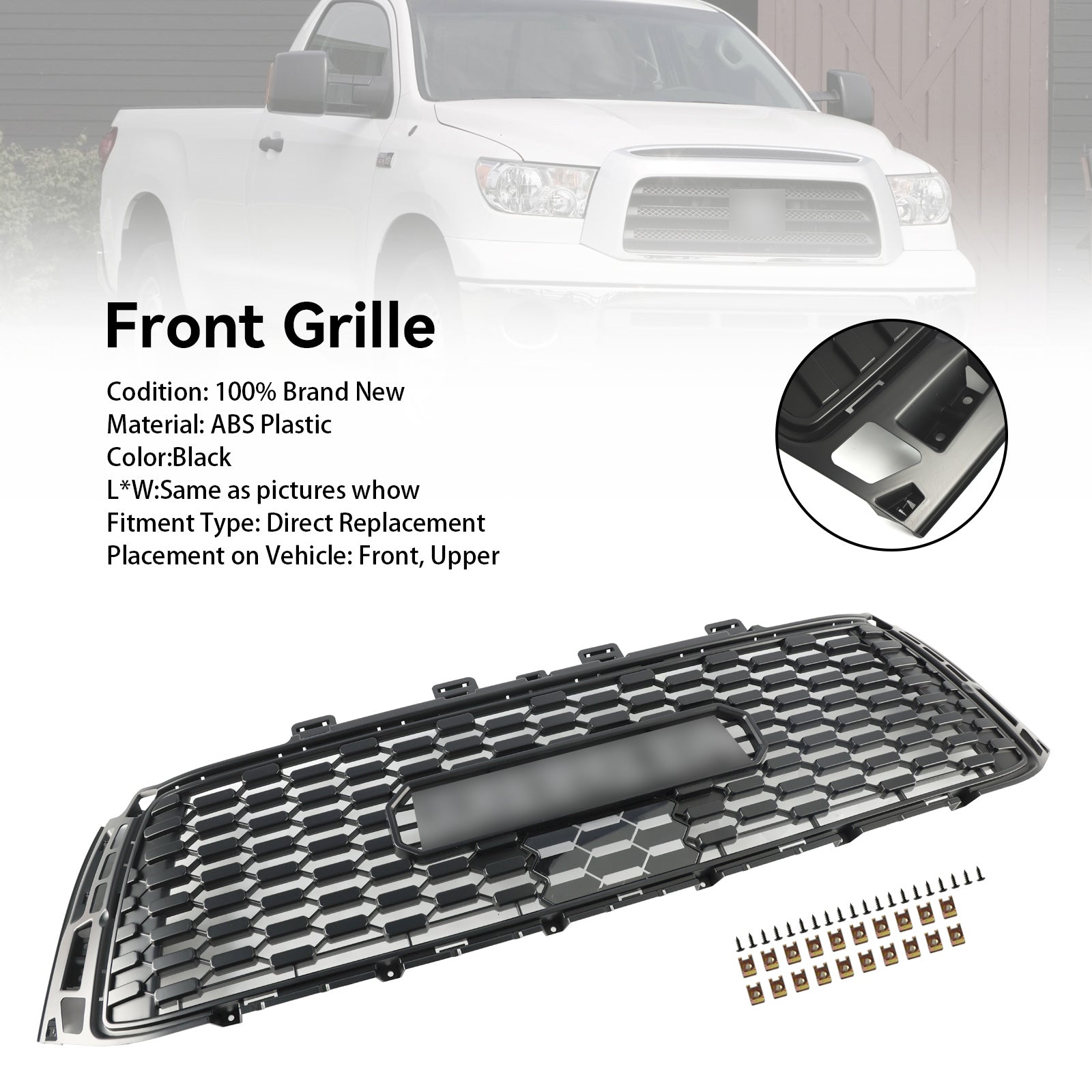 10-13 Toyota Tundra TRD PRO Black Honeycomb Front Bumper Grill Grille