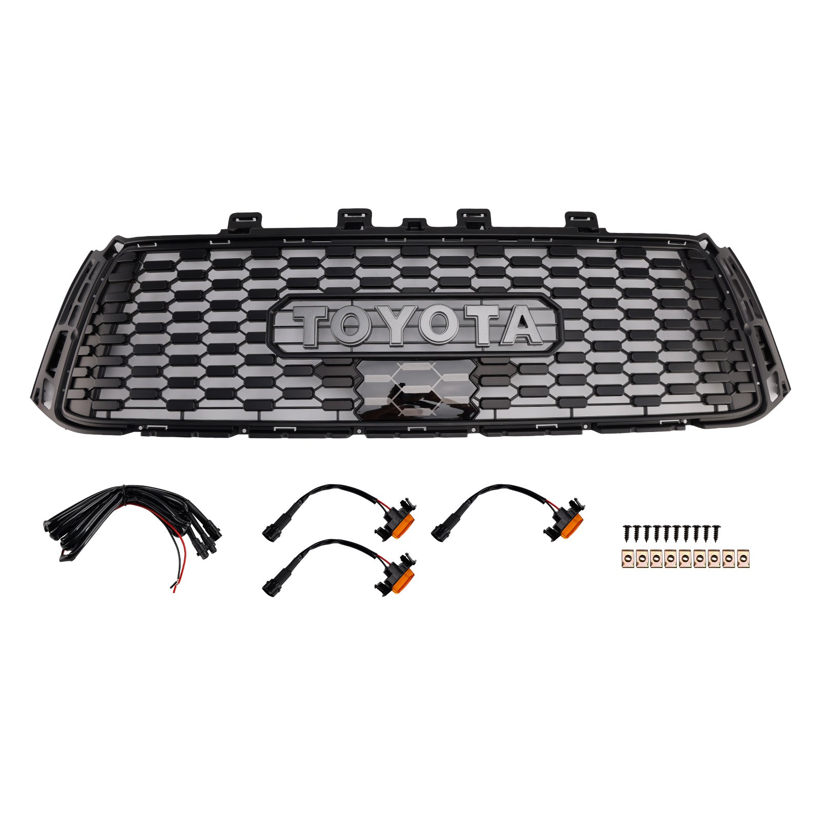 2010-2013 Toyota Tundra TRD PRO Black Honeycomb Front Bumper Grill Grille