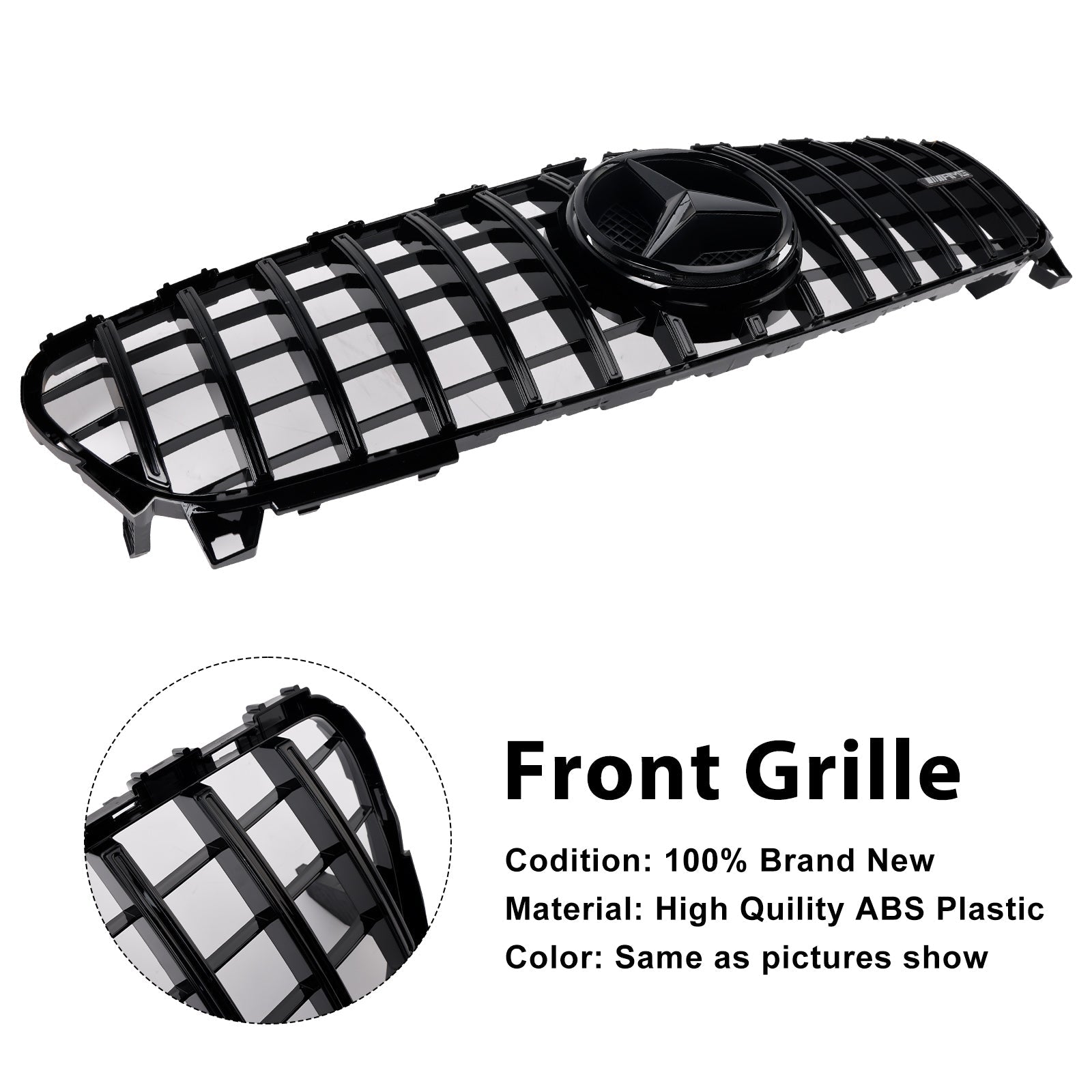 2016-2018 MERCEDES BENZ A CLASS W176 Front Bumper Grill Grille GTR Style