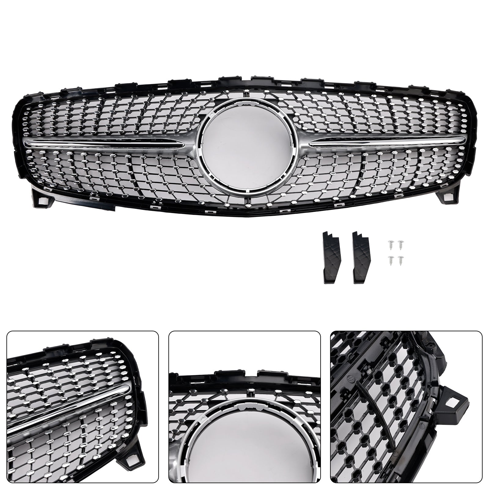 2016-2018 MERCEDES BENZ A CLASS W176 Front Bumper Grill Grille Diamond