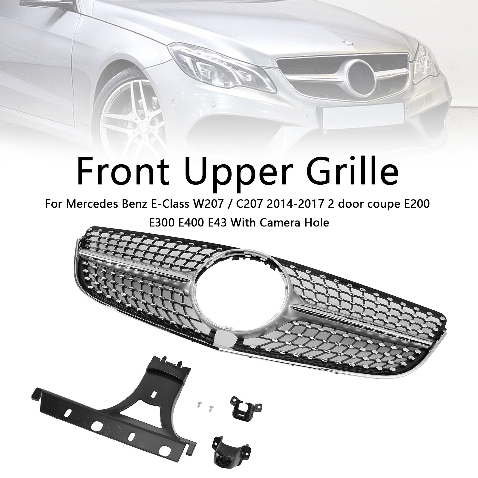2014-2017 Mercedes E-CLASS W207 Coupe Front Bumper Grille Grill Diamond