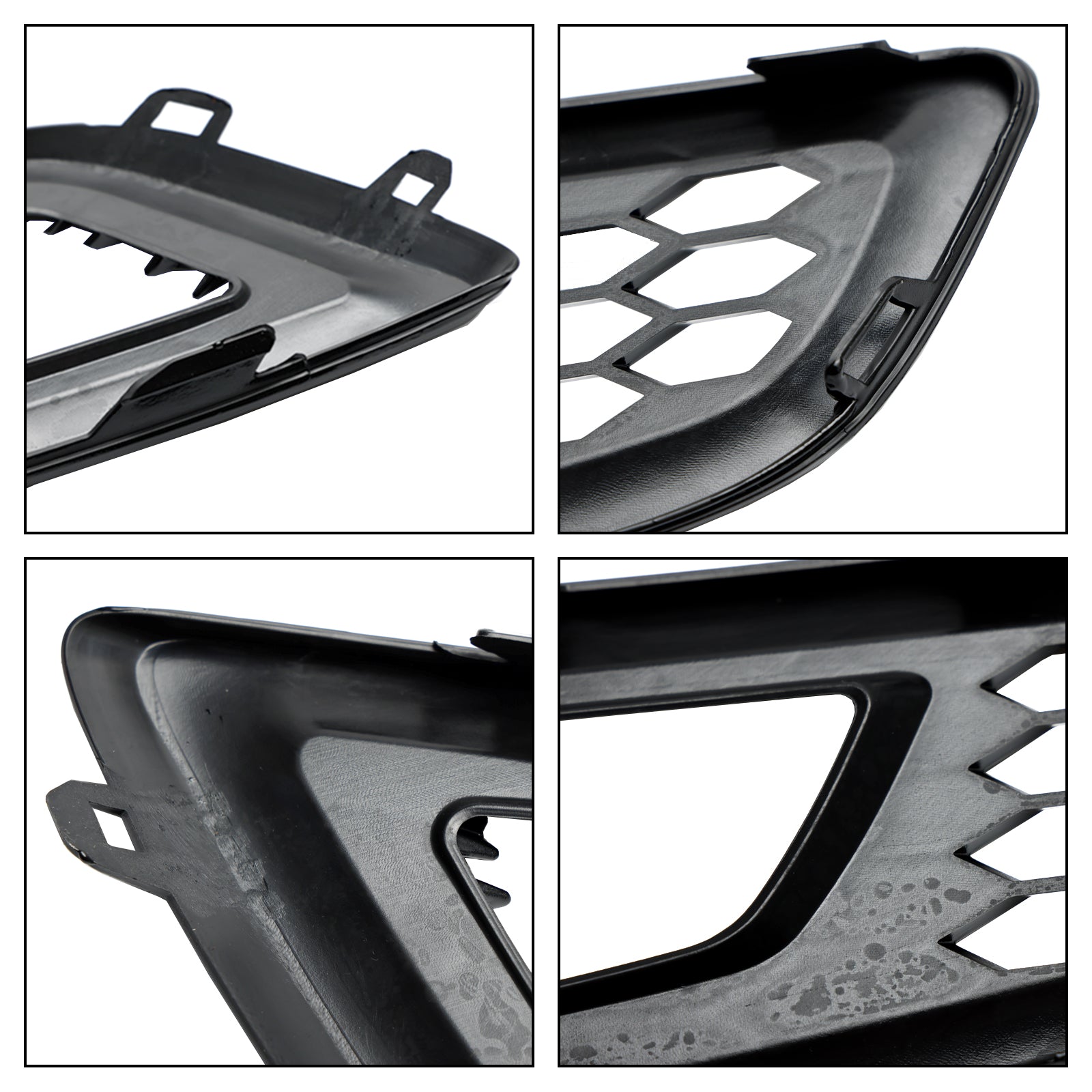 Luz antiniebla del parachoques delantero, cubierta de lámpara, rejilla biselada, compatible con Ford Focus 2015-2018, 2 uds.