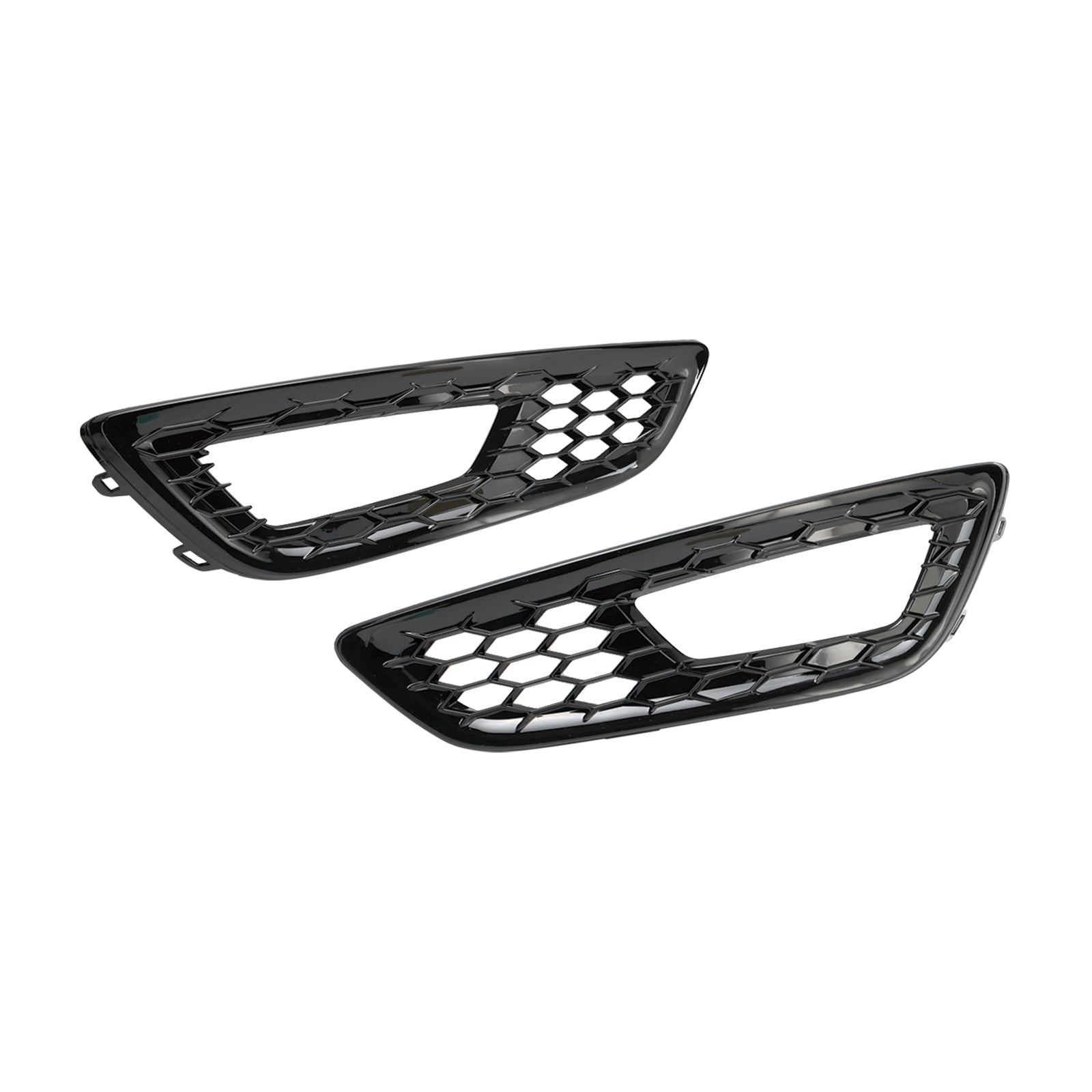 Luz antiniebla del parachoques delantero, cubierta de lámpara, rejilla biselada, compatible con Ford Focus 2015-2018, 2 uds.