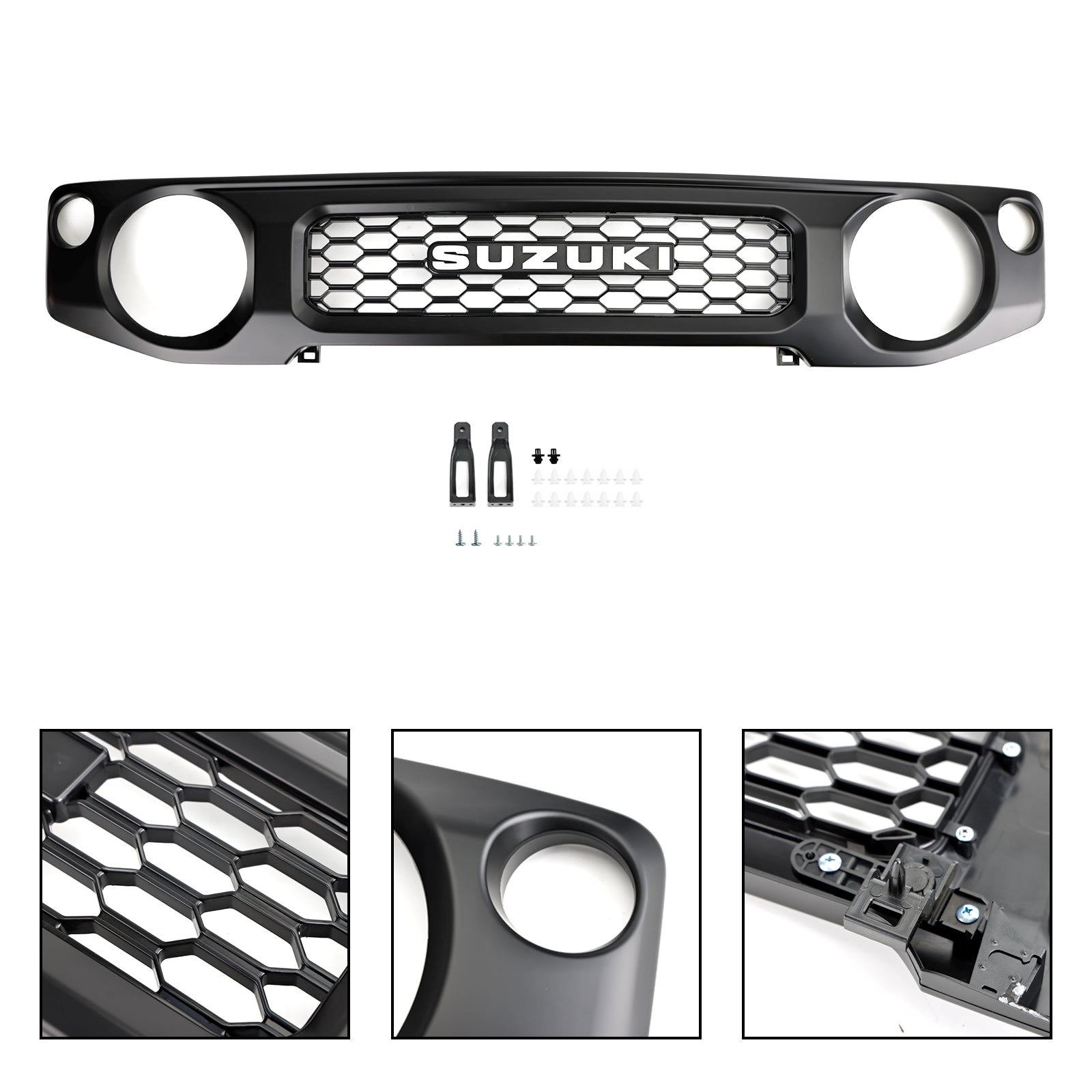Suzuki Jimny JB74 2019-2023 Honeycomb Front Bumper Grill Grille Black