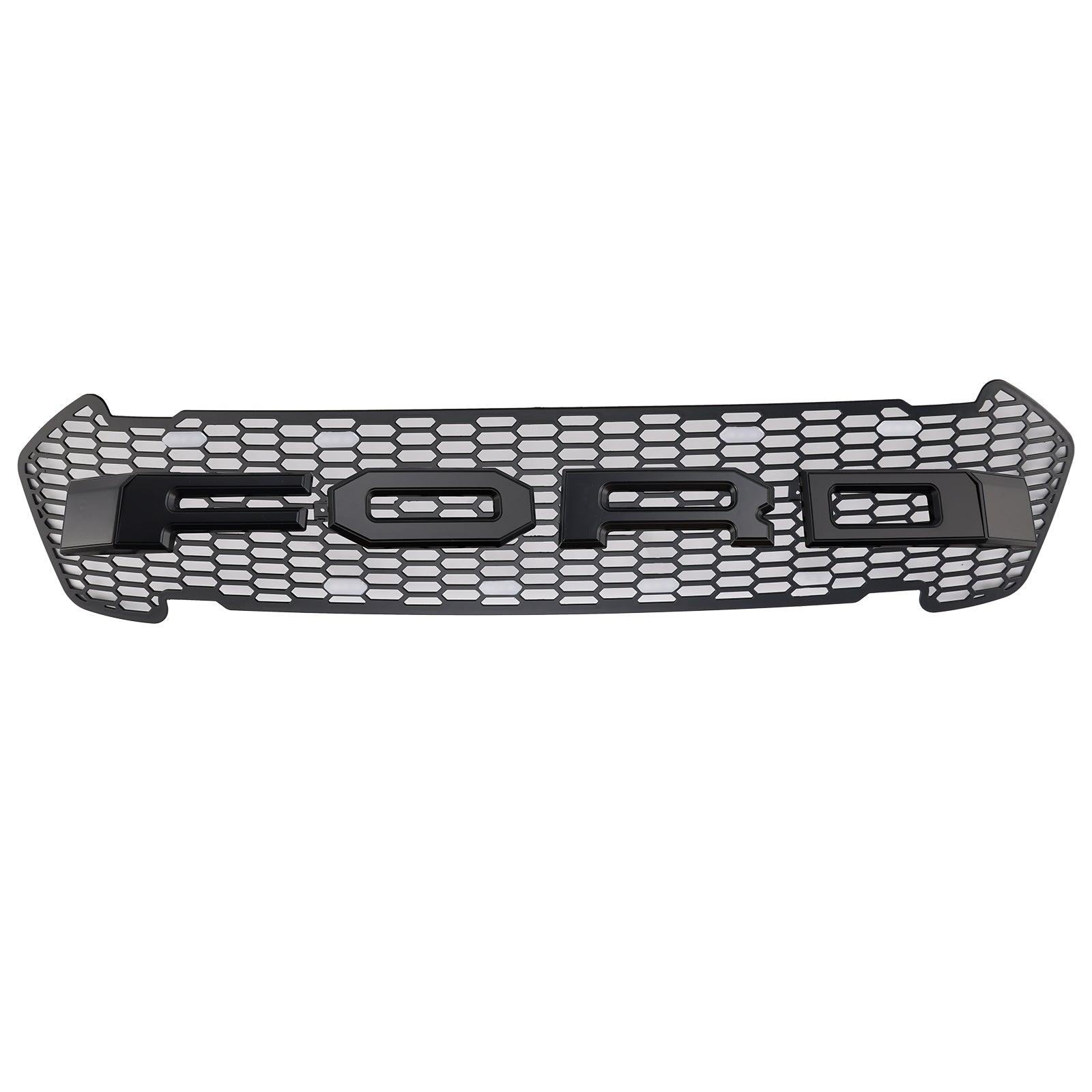 Matte Black Front Bumper Grill Grille Fit Ford Ranger 2015-2019 T7 W/LED