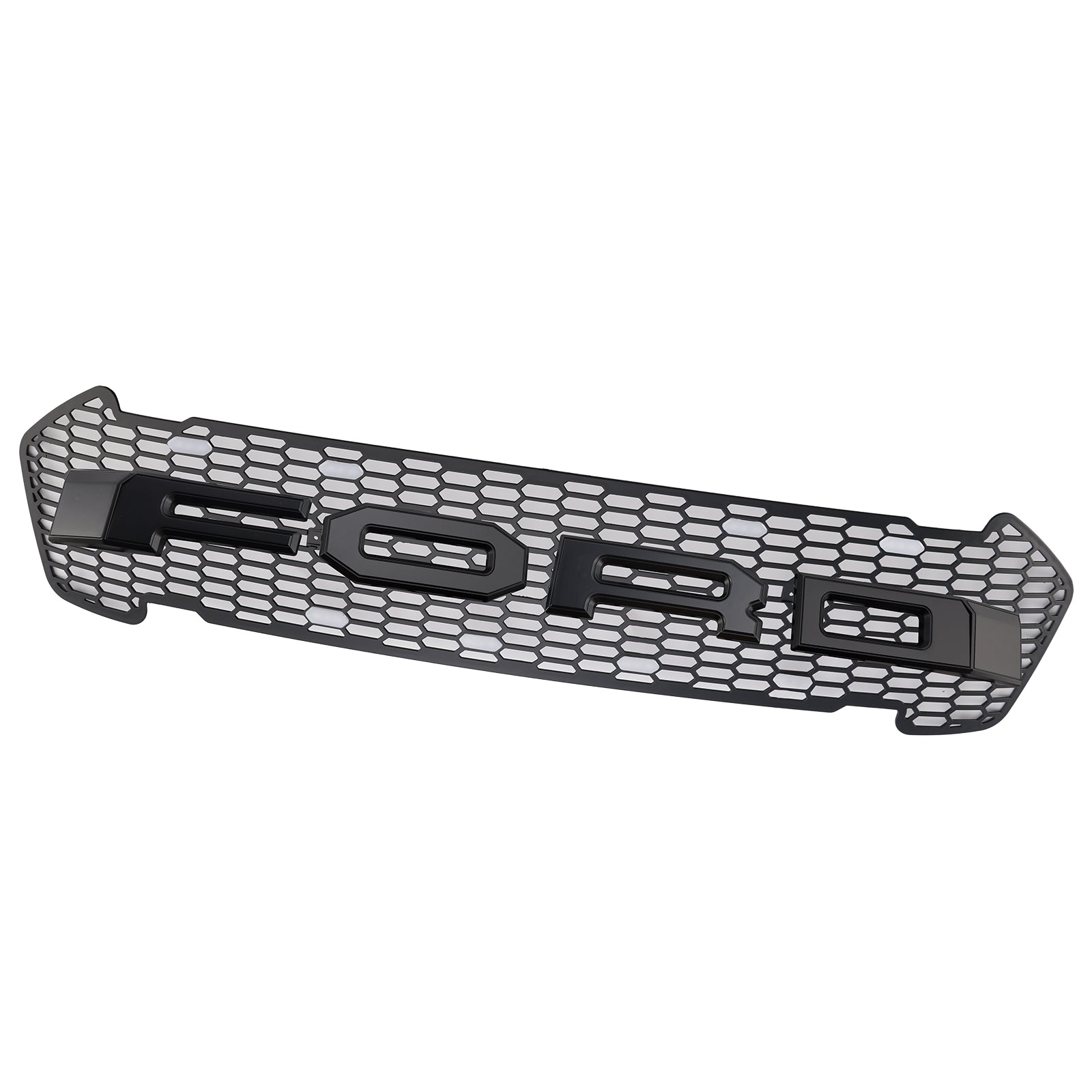 Matte Black Front Bumper Grill Grille Fit Ford Ranger 2015-2019 T7 W/LED