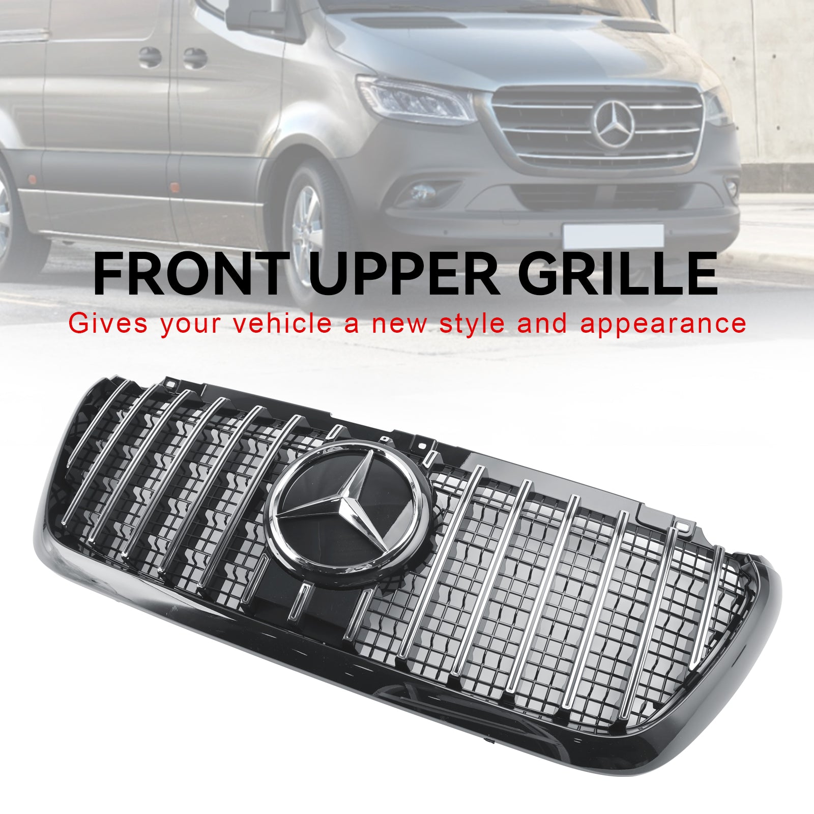 2018 2019 2020 2021 2022 2023 Mercedes Sprinter W907 W910 GT Style Front Bumper Grille Grill