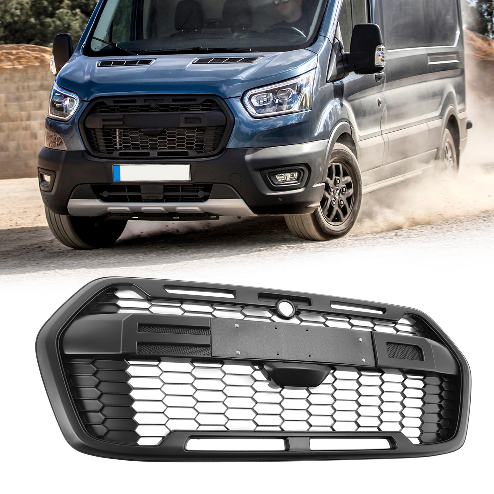 Ford Transit MK8 Trail 2019-Onwards Raptor Style Front Bumper Grille 2467809