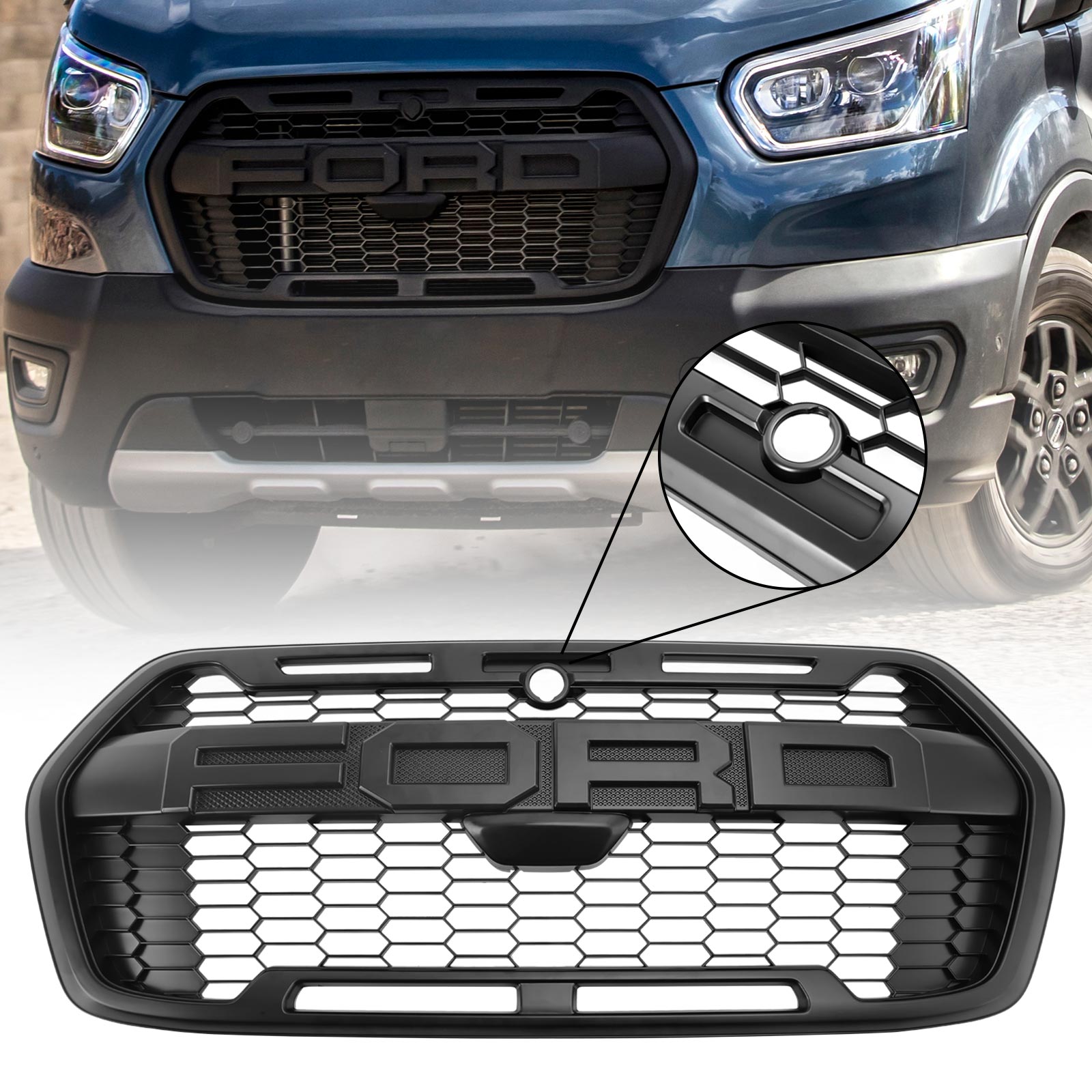 Ford Transit MK8 Trail 2019-Onwards Raptor Style Front Bumper Grille 2467809