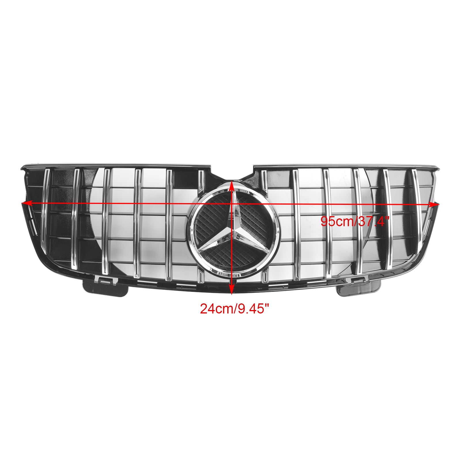 Mercedes Benz GL-Class X164 GL450 2007-2012 GT Front Bumper Grille Grill Chrome